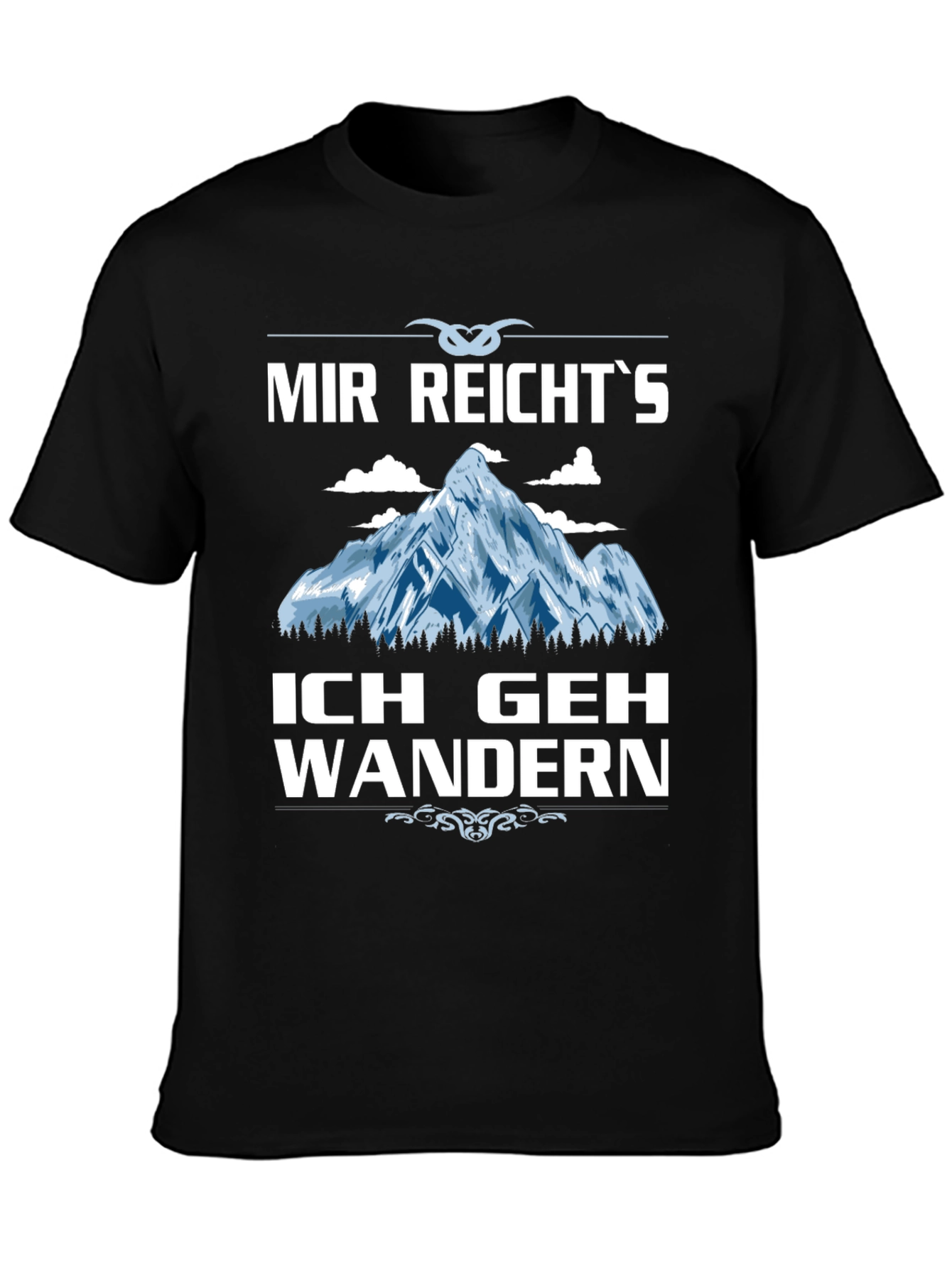Black Hiking T-Shirt - Mir Reicht's Ich Geh Wandern view 3