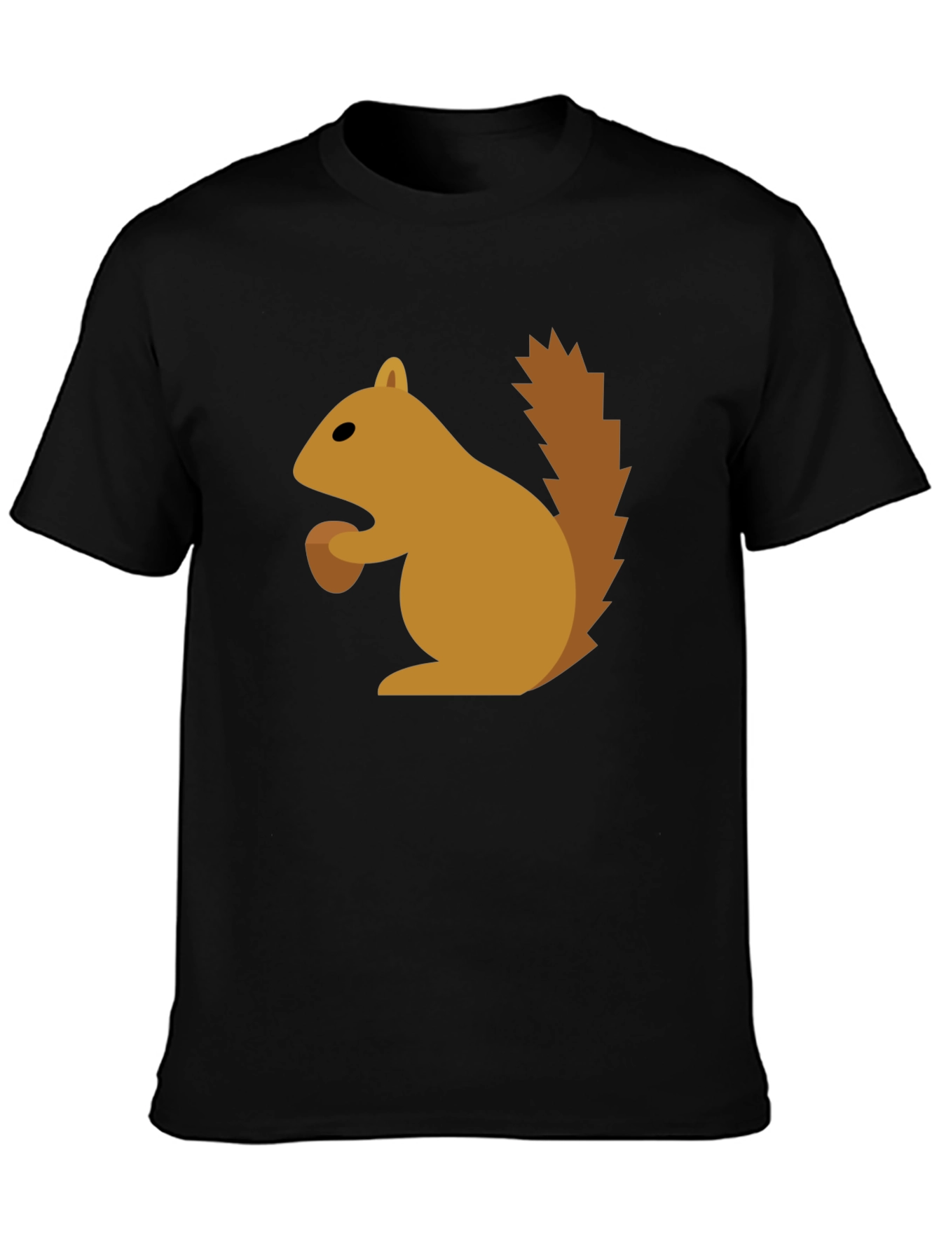 Black Squirrel Graphic Tee - Fun Black T-Shirt view 3