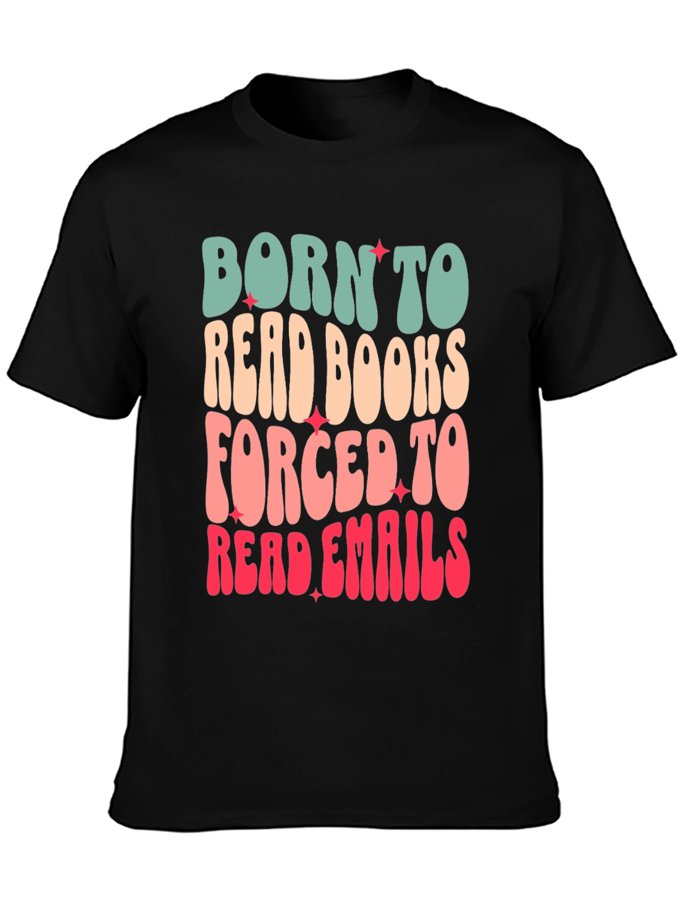 Black Born to Read Books T-Shirt - Novelty Graphic Tee view 3