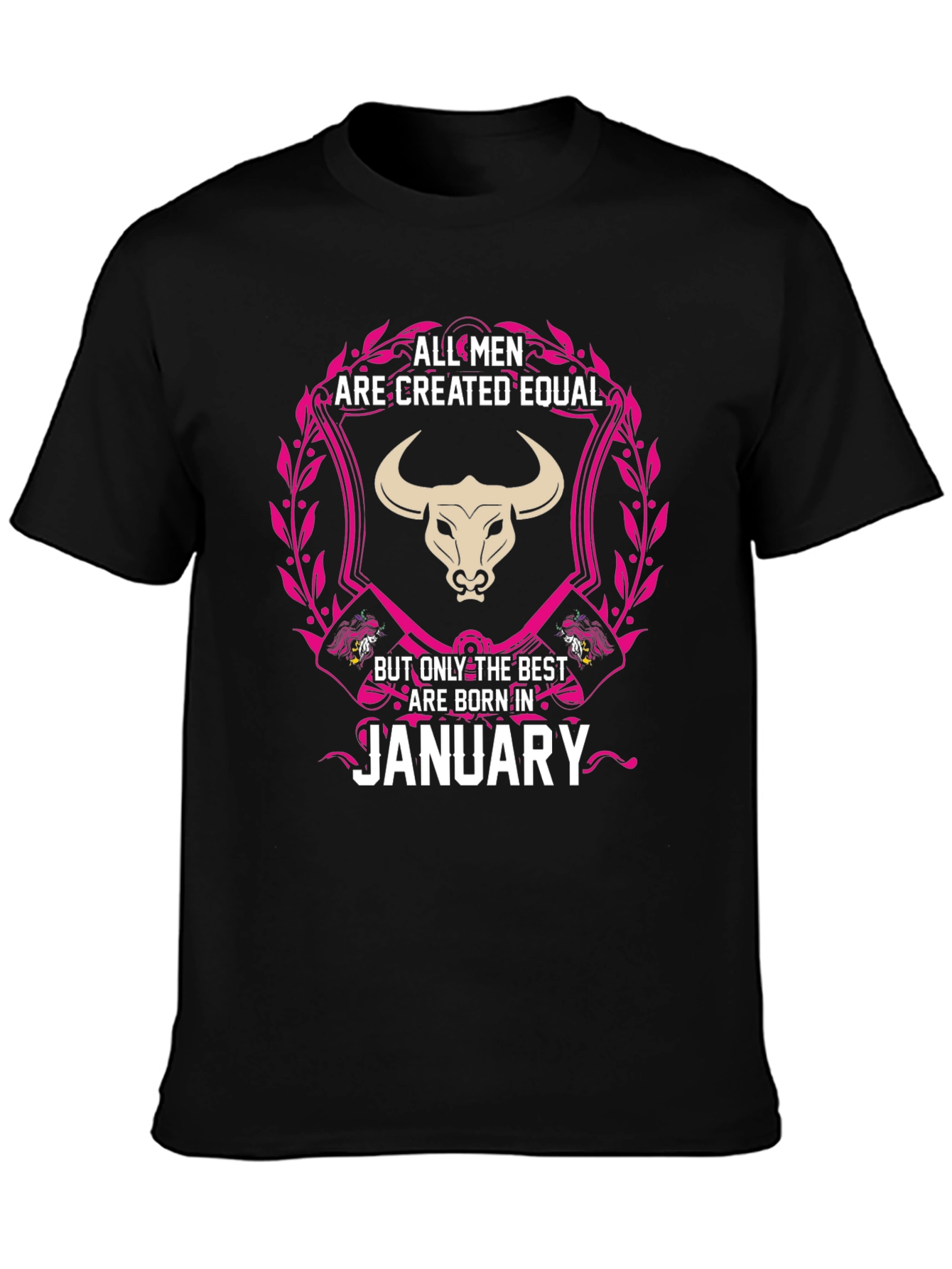 Black Best Men Born In January T-Shirt view 3