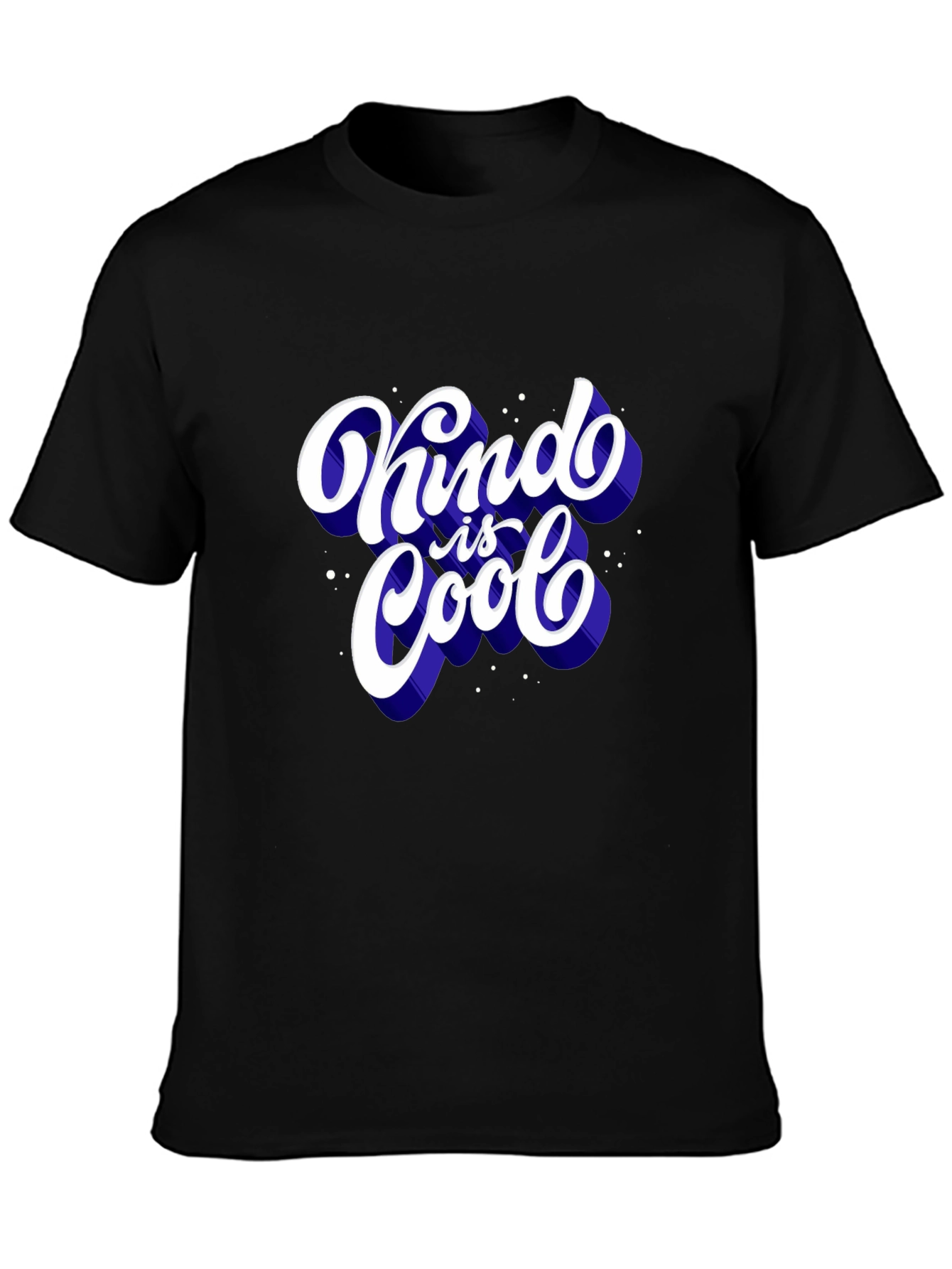 Black Kind is Cool Graphic Tee - Men's Short Sleeve T-Shirt view 3