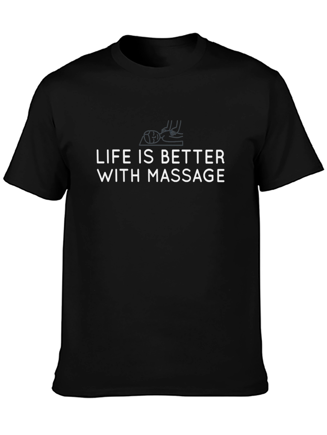 Black Life is Better With Massage Graphic Tee view 3