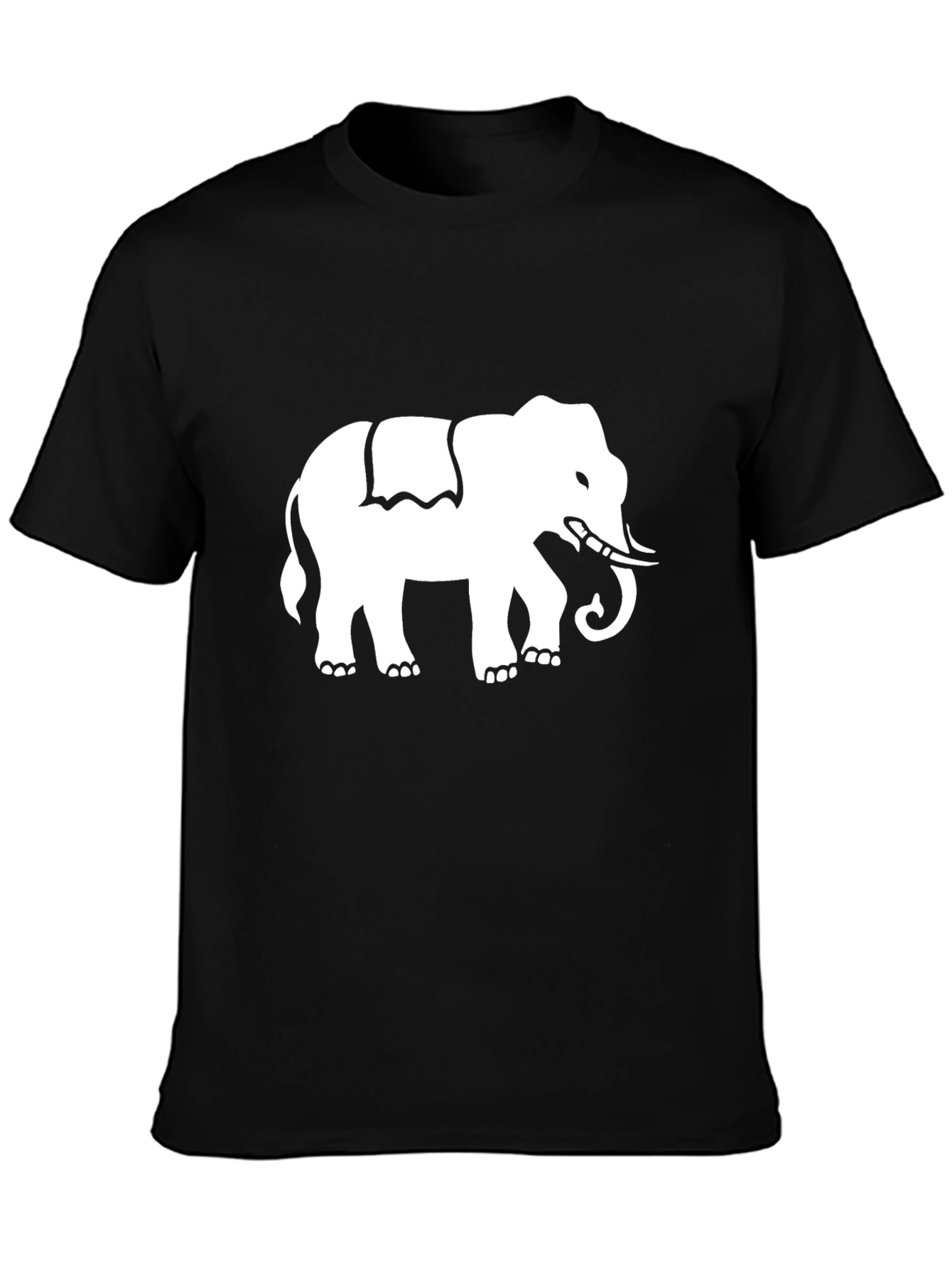 Black Elephant Graphic Black T-Shirt view 3