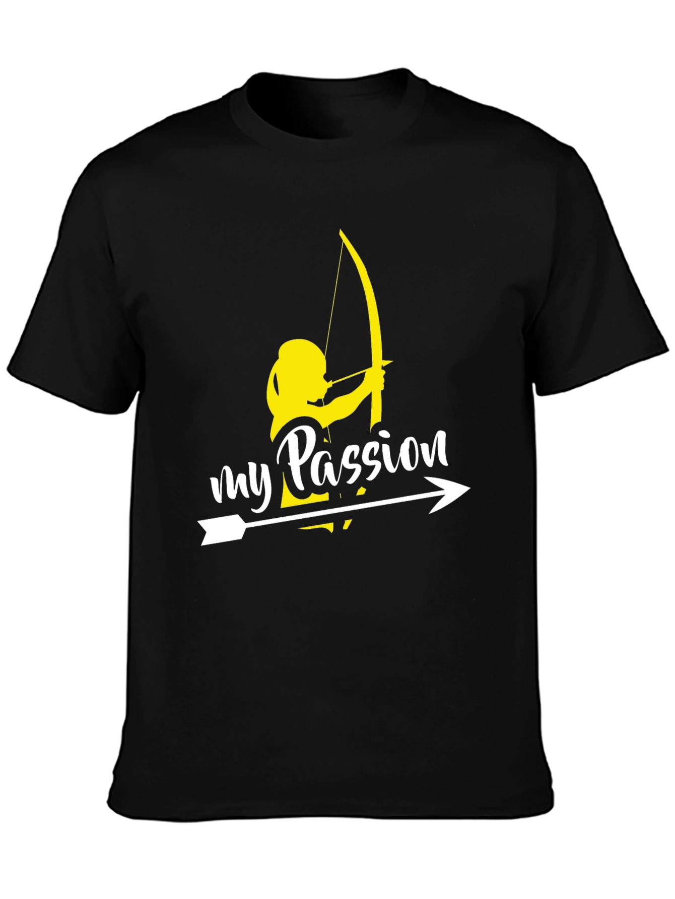 Black Archery Passion Tee - Unisex Cotton T-Shirt view 3