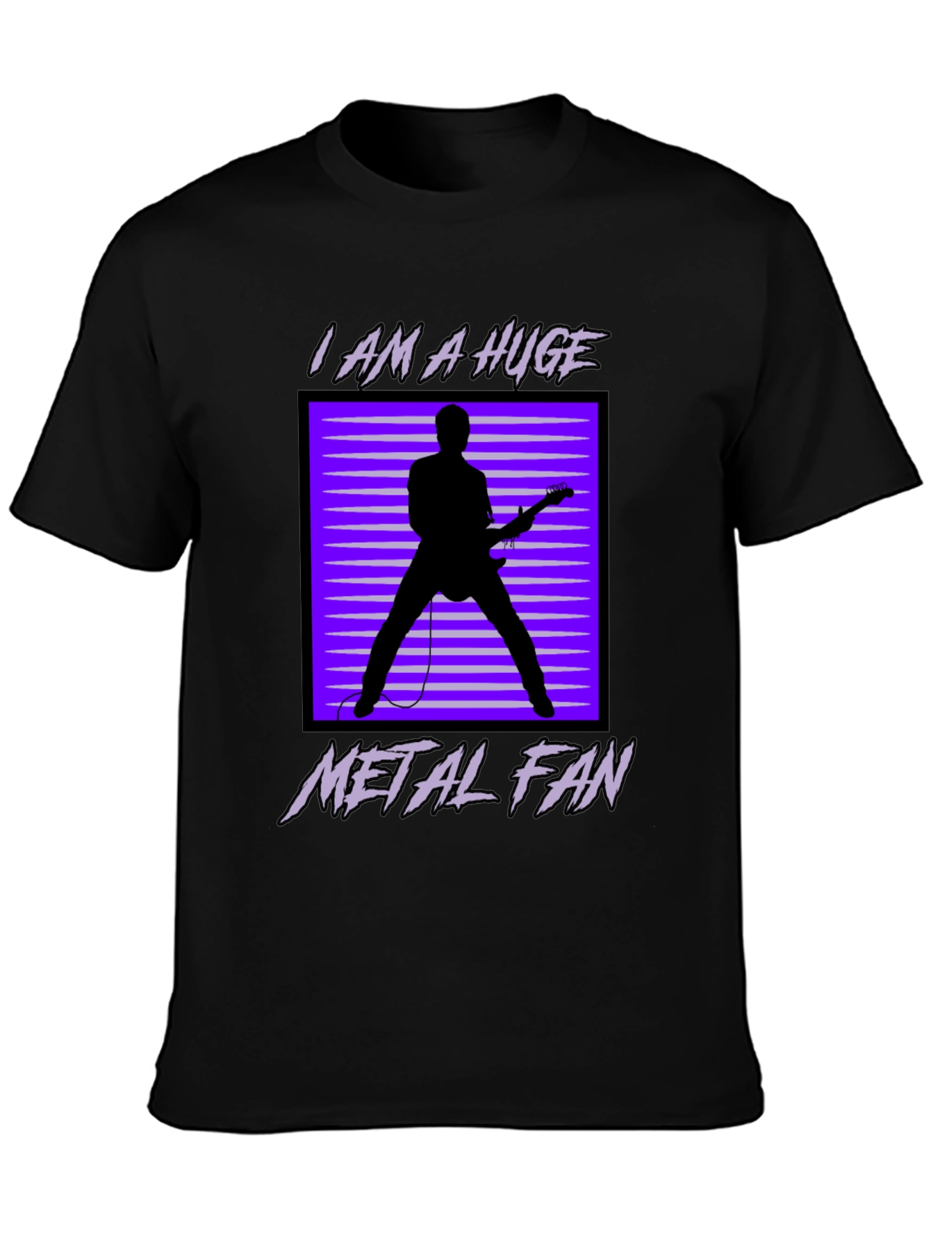Black Metal Fan T-Shirt - Graphic Print - Black view 3