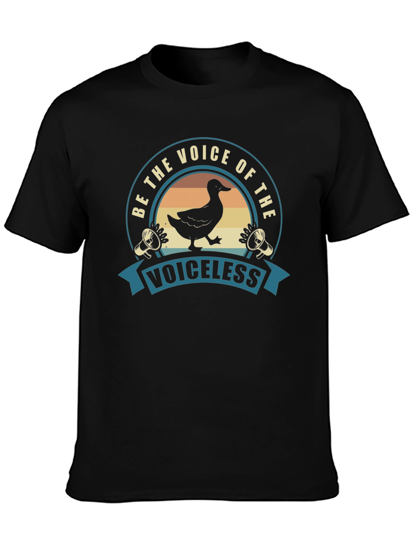 Black Be the Voice T-Shirt - Duck Activist Tee view 3