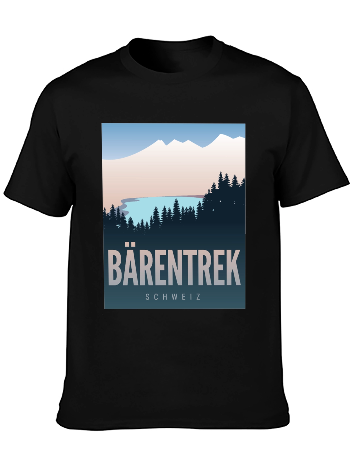 Black Barentrek Schweiz Graphic T-Shirt - Adventure Awaits! view 3