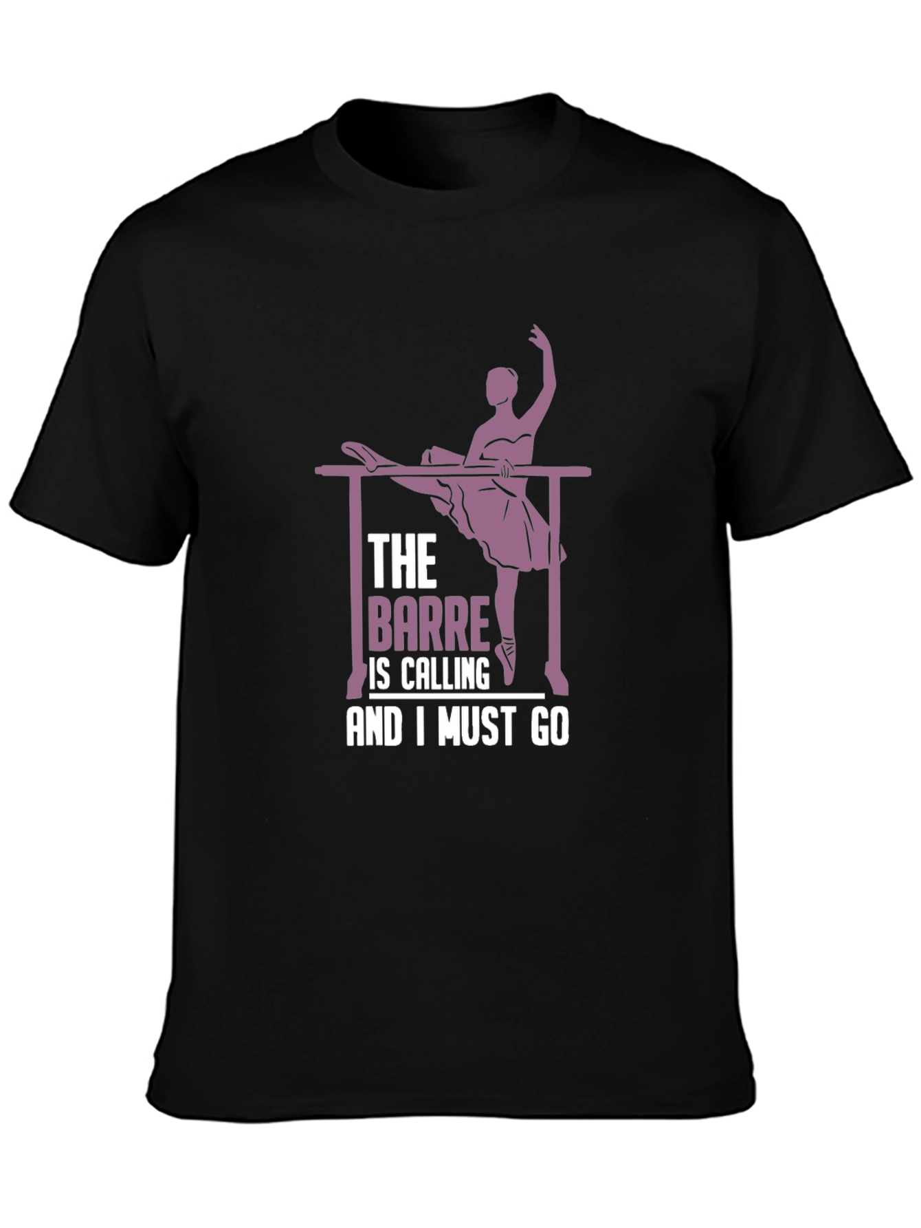 Black Ballet Barre Calling T-Shirt - Dance Apparel view 3