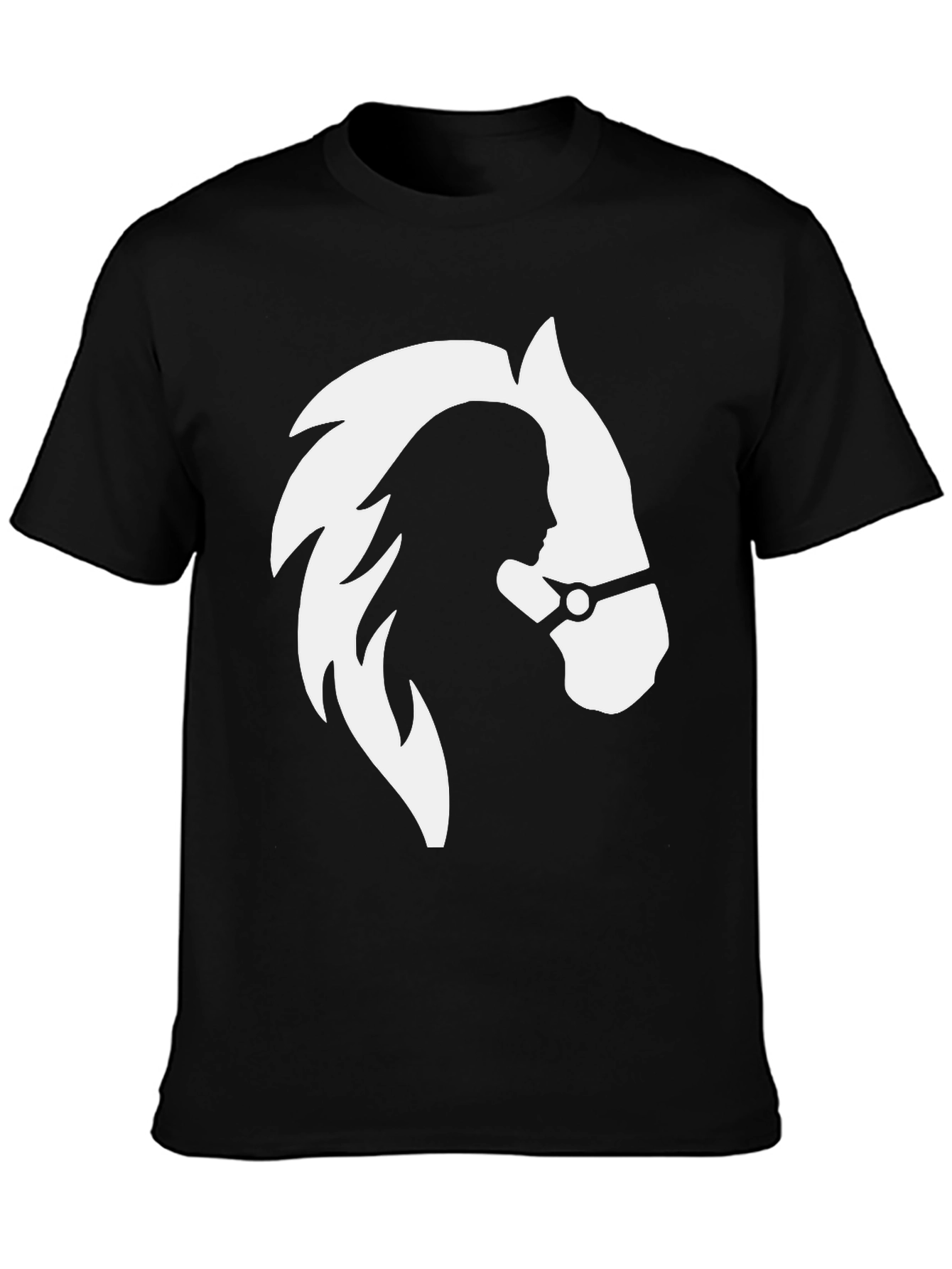 Black Equine Silhouette Graphic Tee - Stylish Unisex T-Shirt view 3