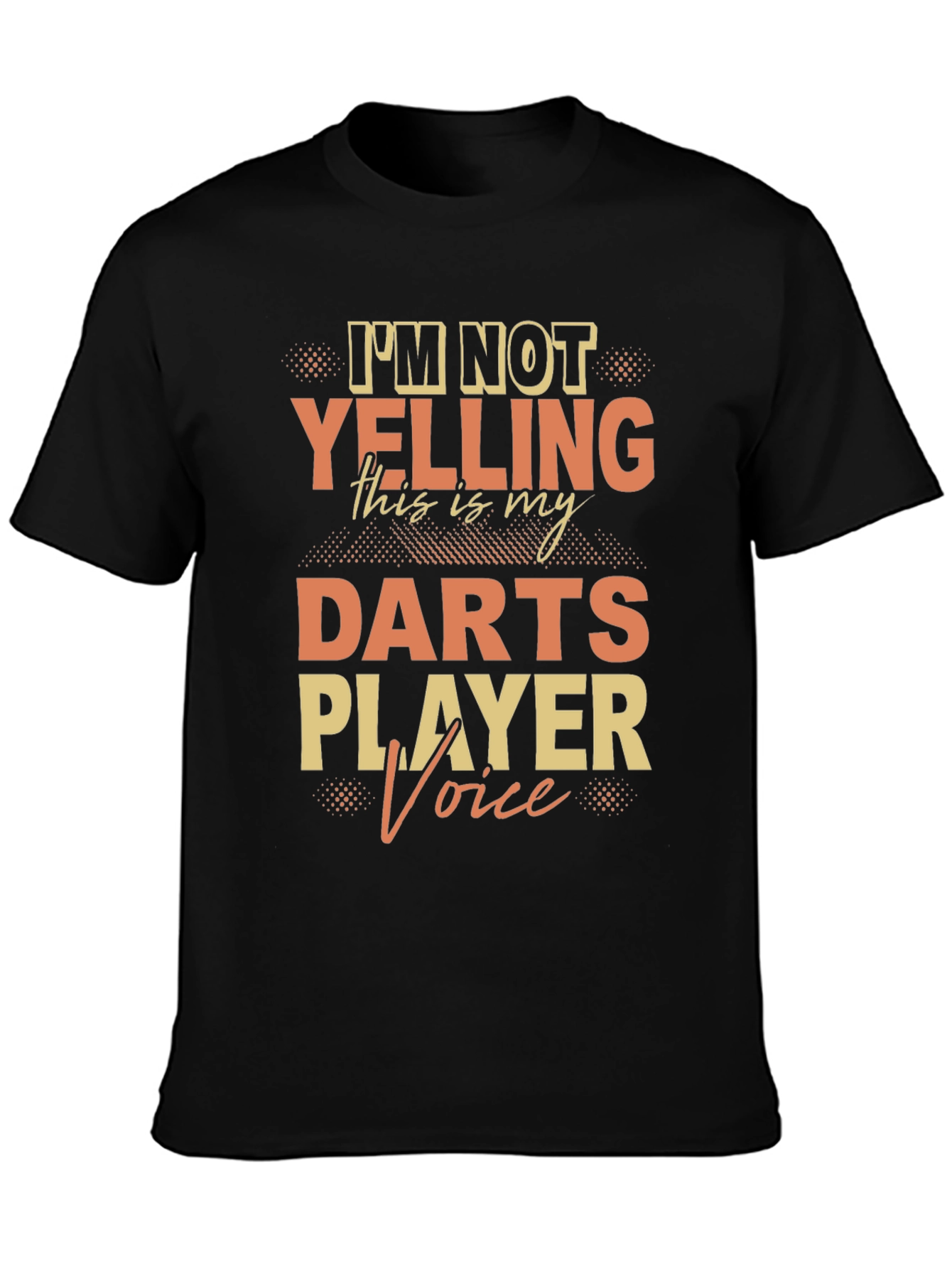 Black Darts Player Voice T-Shirt - Novelty Tee view 3
