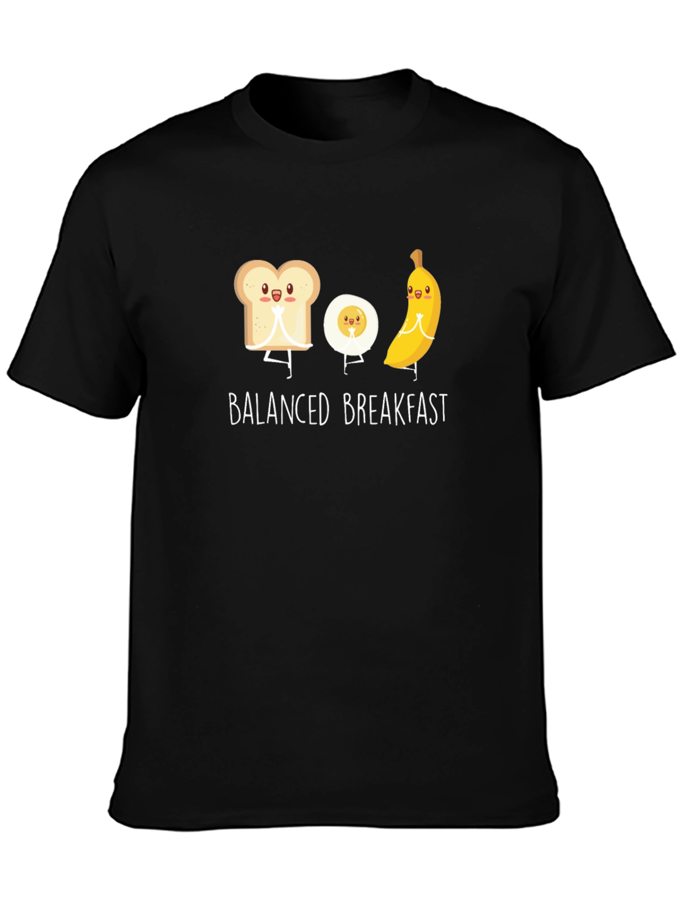 Black Balanced Breakfast Graphic Tee view 3