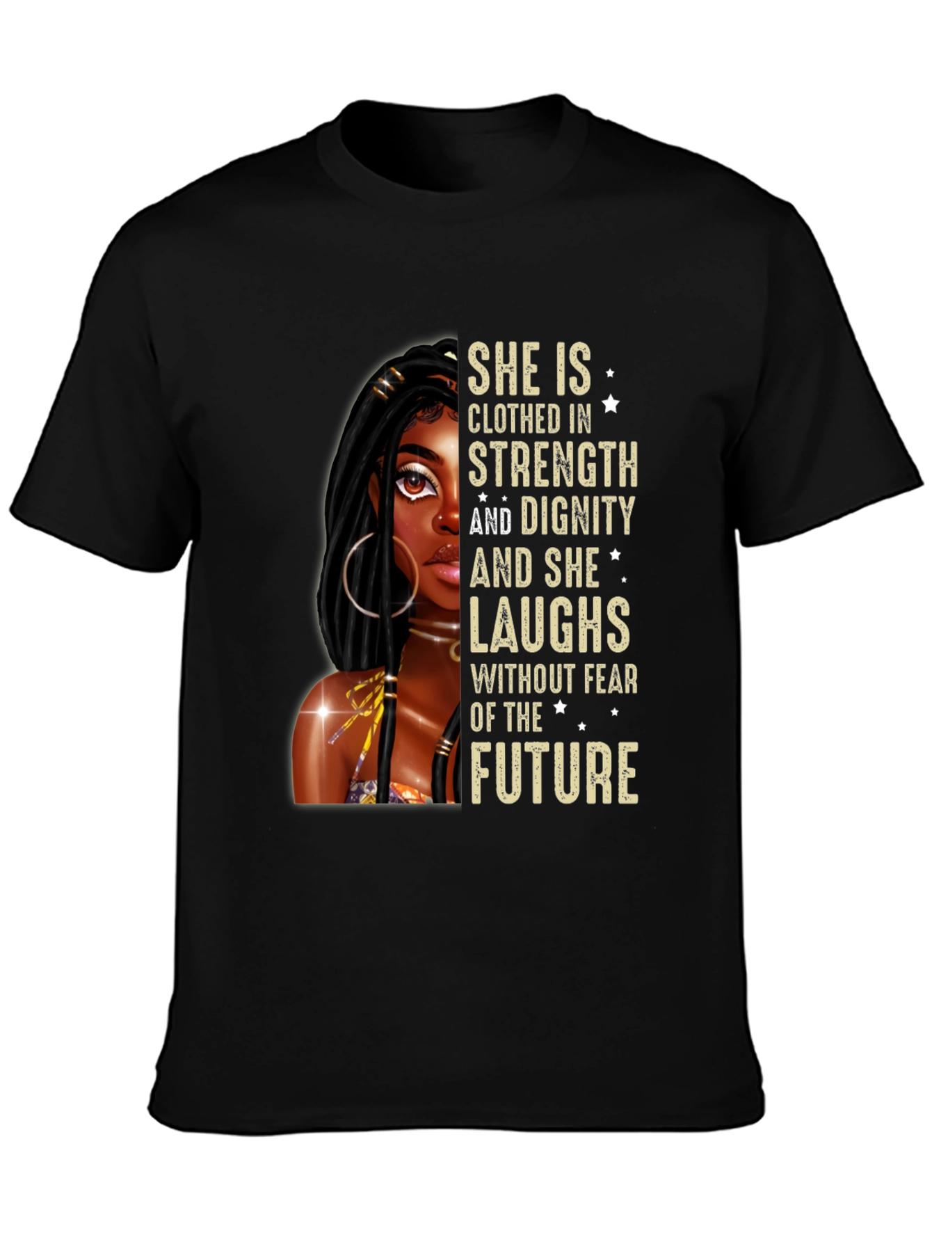 Black Strength & Dignity Graphic T-Shirt view 3