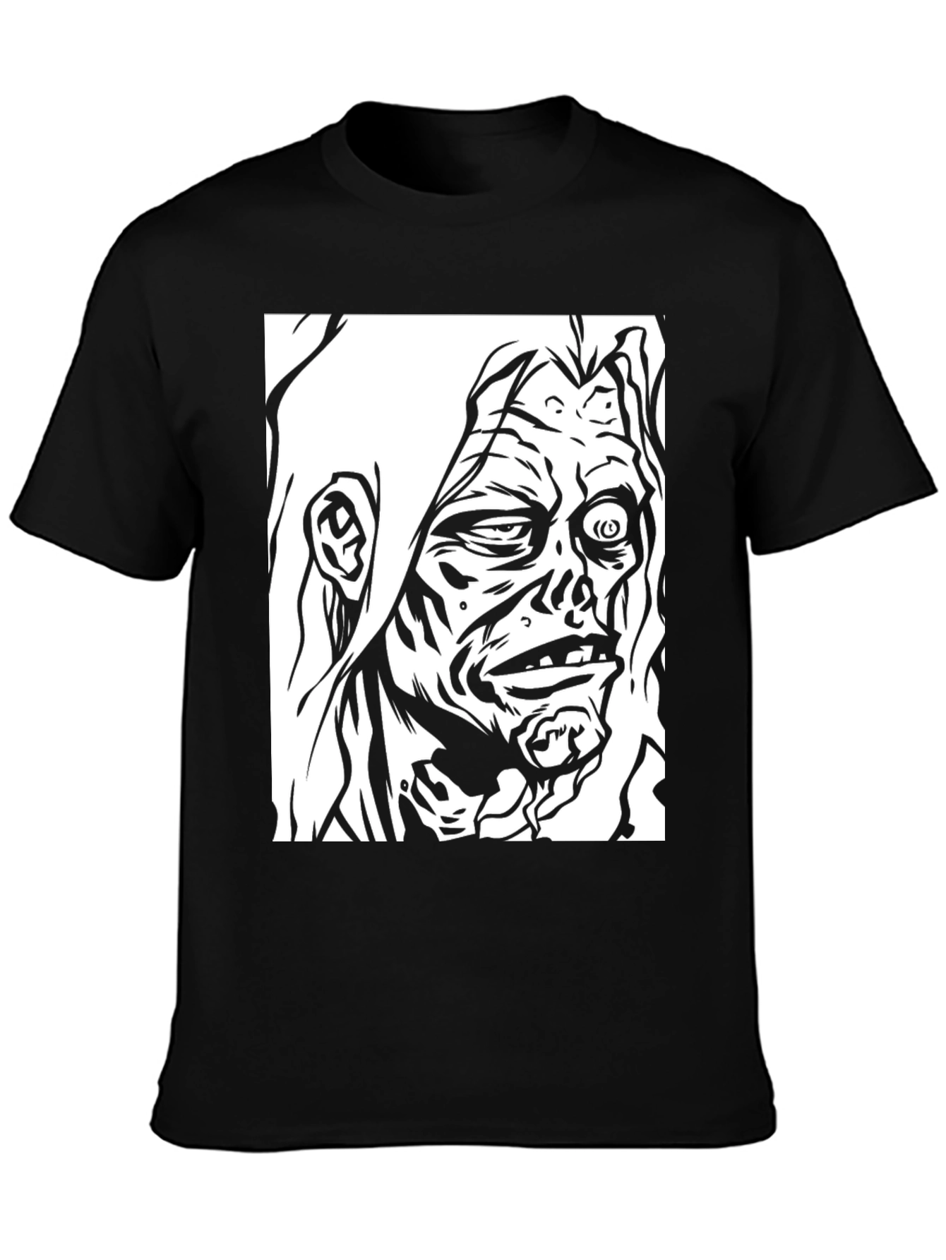 Black Zombie Graphic T-Shirt - Black Tee view 3
