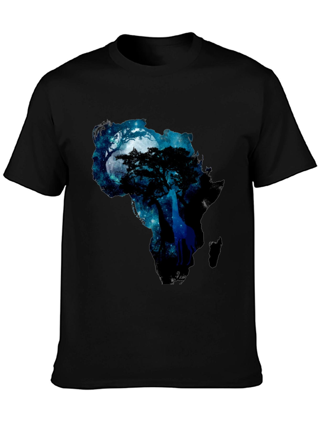 Black Africa Night Sky Graphic Tee - Mens view 3
