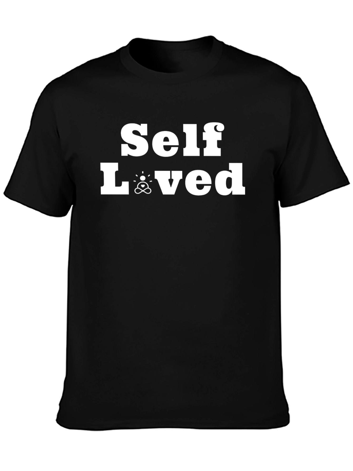 Black Self Loved Graphic Tee - Black Cotton Comfort view 3
