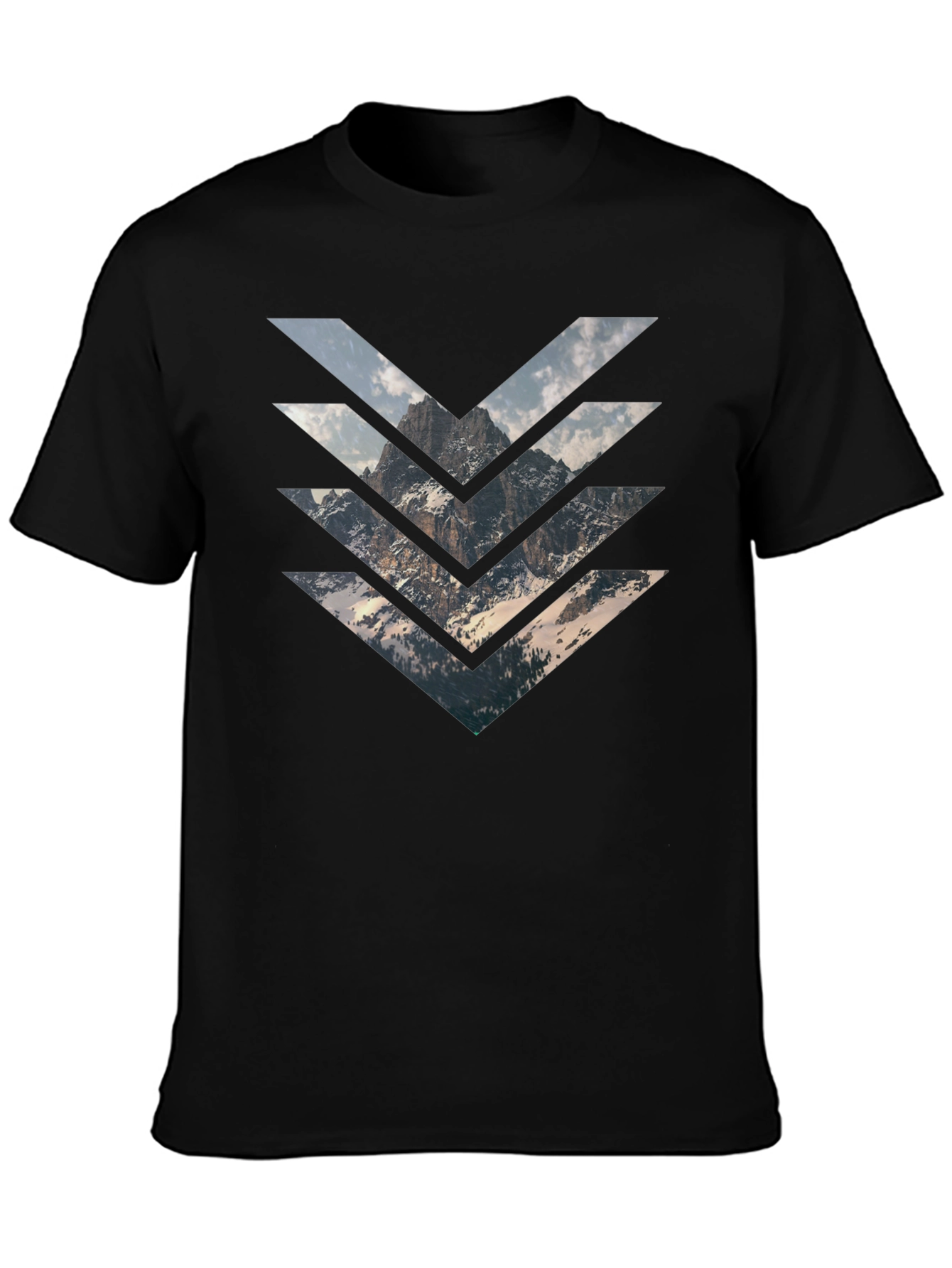 Black Mountain Arrow Graphic Black T-Shirt view 3
