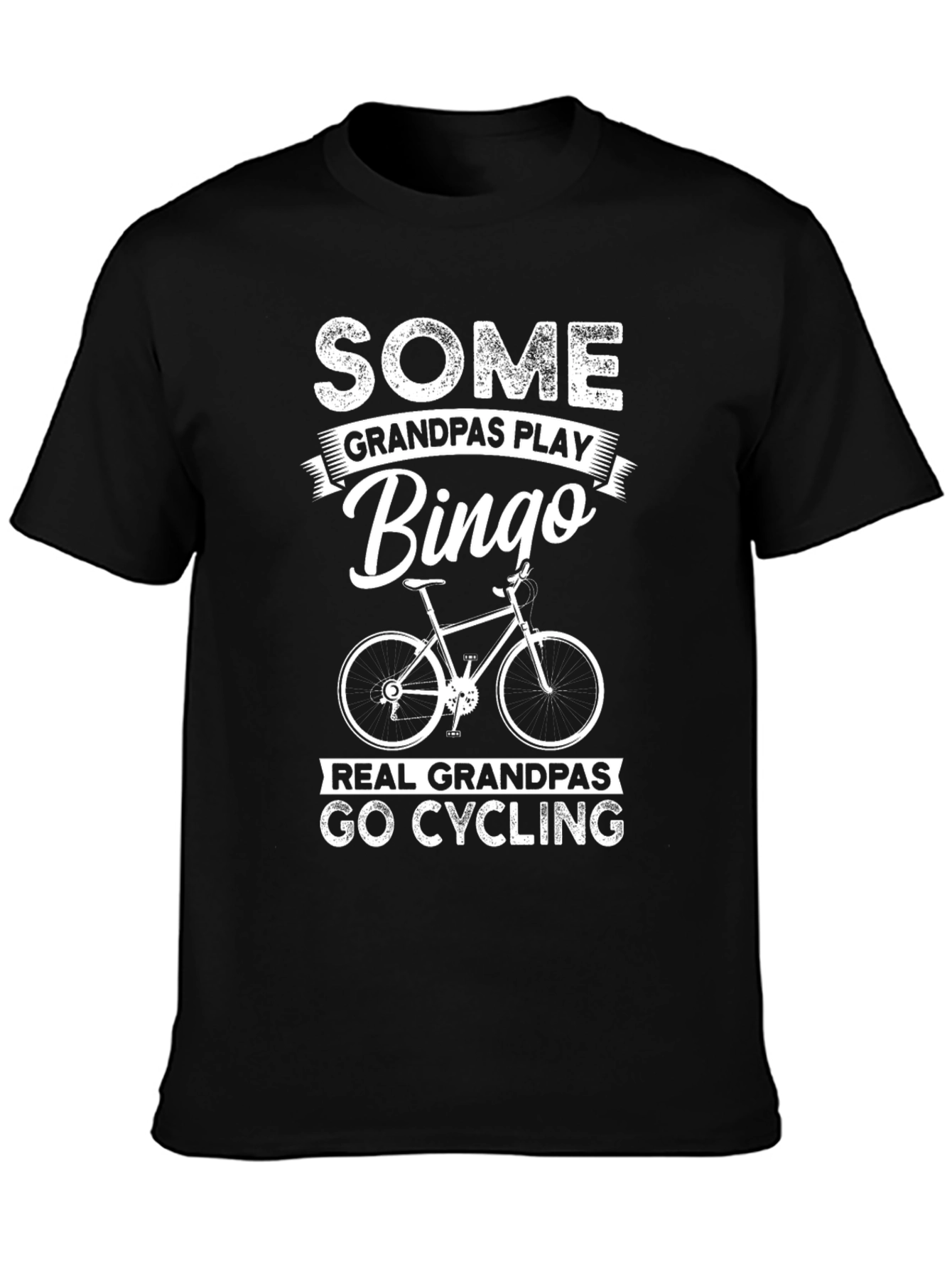 Black Grandpa Cycling T-Shirt view 3