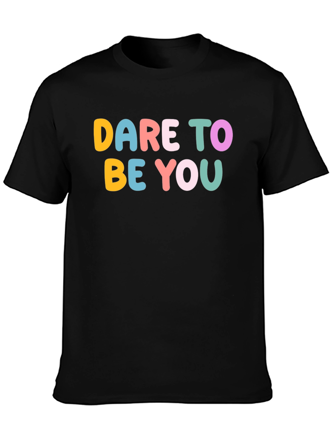 Black Dare to be You Graphic T-Shirt - Unisex view 3