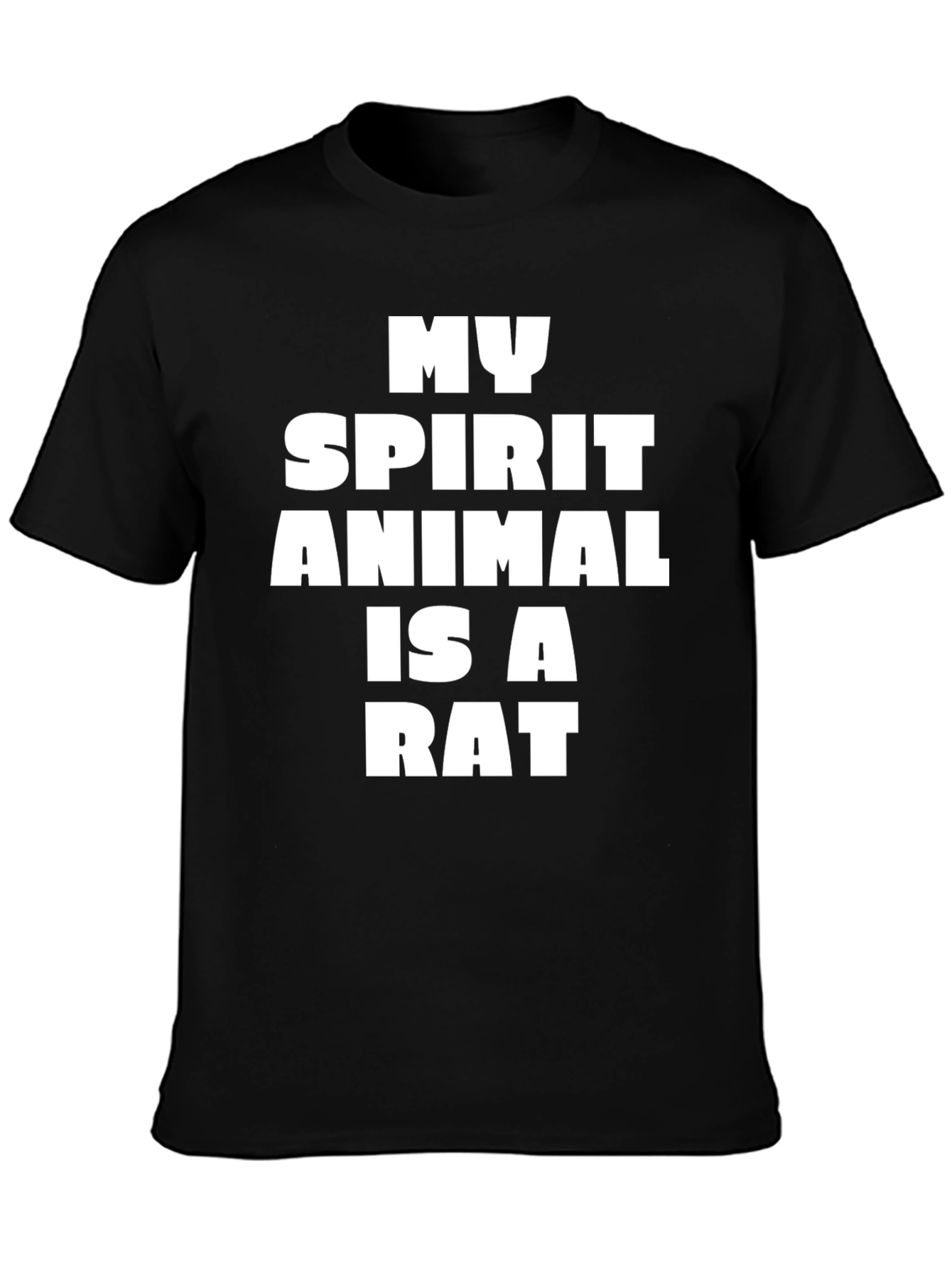 Black Rat Spirit Animal T-Shirt Funny Graphic Tee view 3