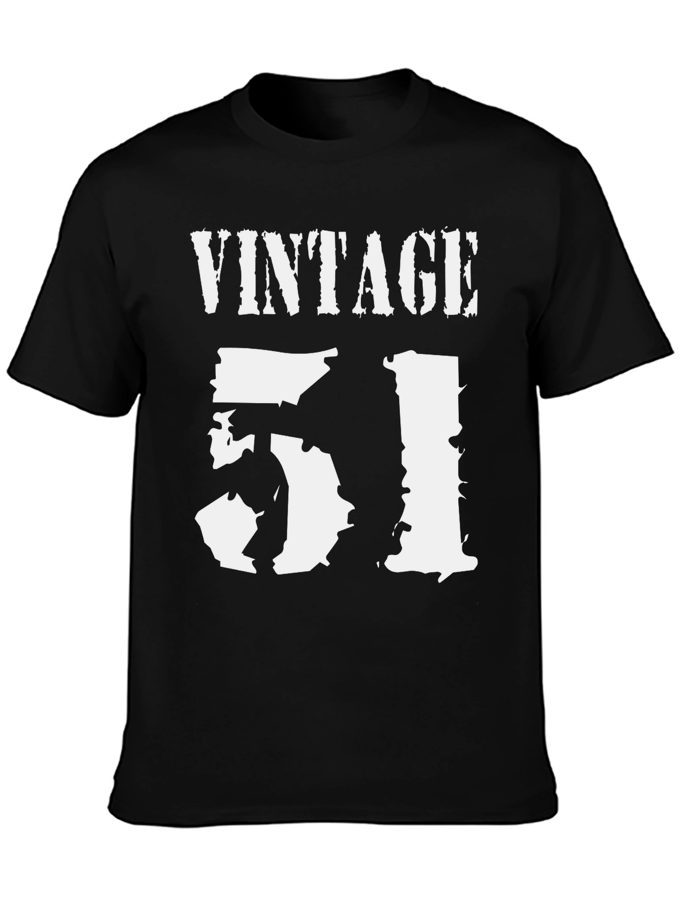 Black Vintage 51 T-Shirt - Birthday Gift view 3