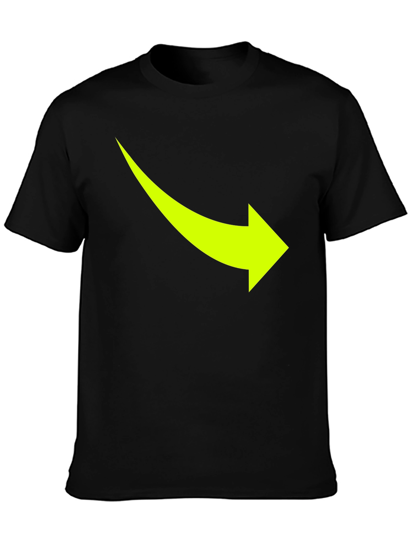 Black Arrow Graphic Tee - Casual Black T-Shirt view 3