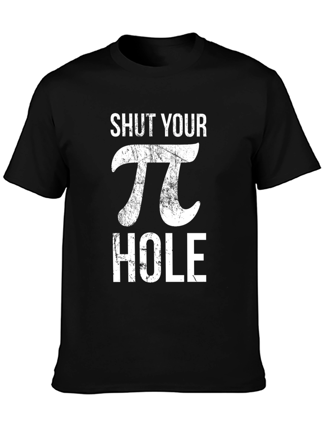 Black Shut Your Pi Hole Graphic Tee - Black Cotton T-Shirt view 3