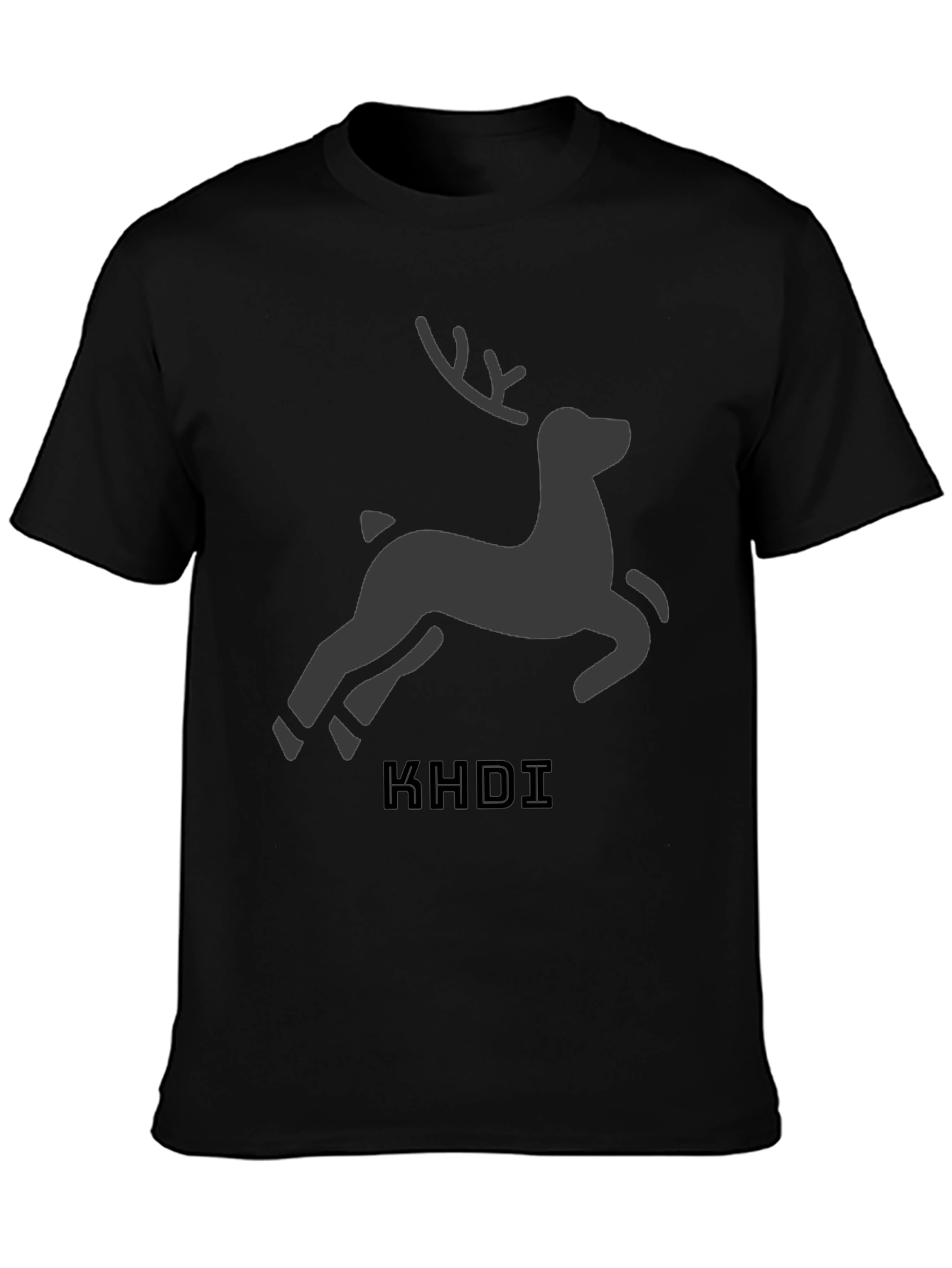 Black Black Deer Graphic Tee - KHDI Design view 3
