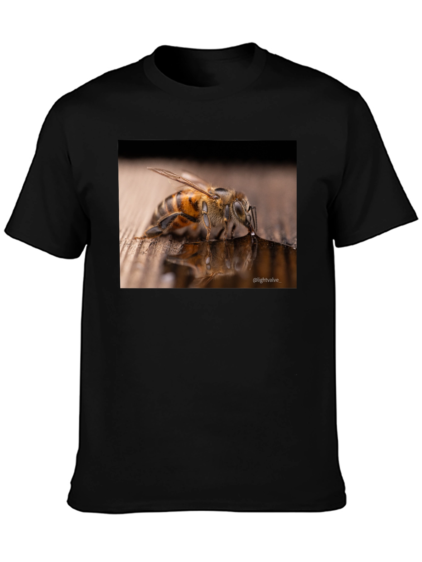 Black Bee Drinking T-Shirt - Nature Lover Tee view 3