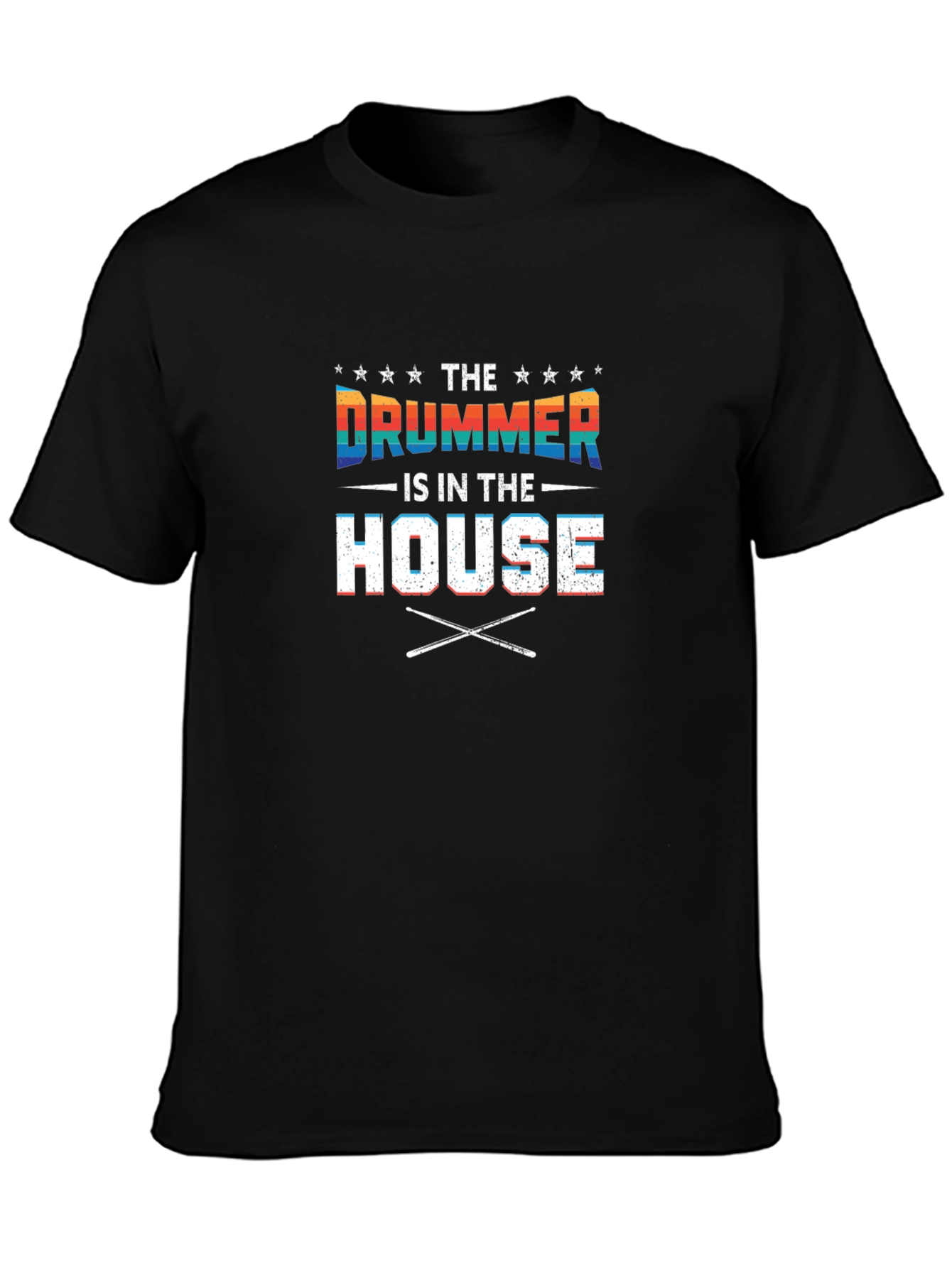 Black The Drummer is in the House T-Shirt view 3