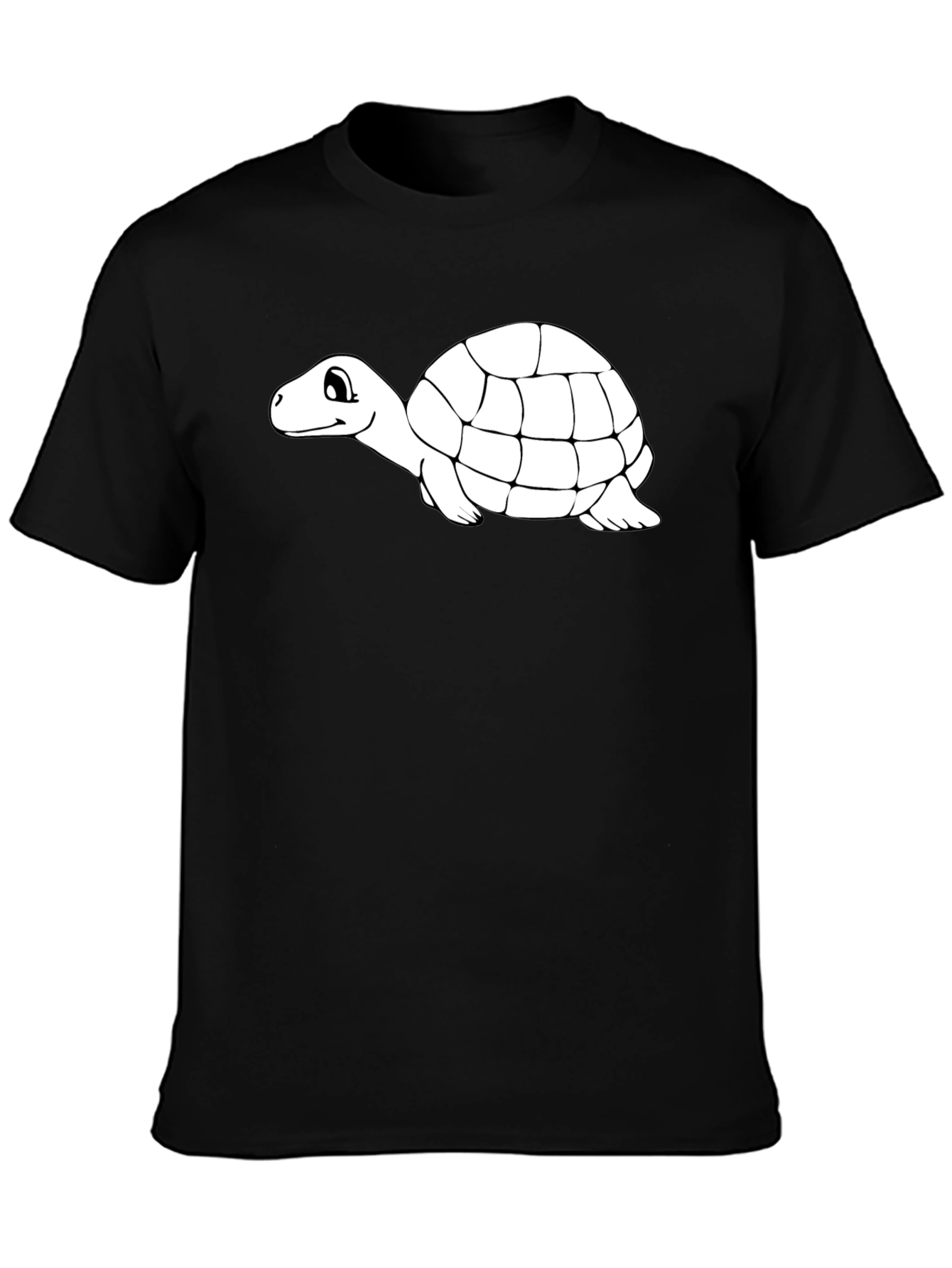Black Turtle Graphic Tee - Black Cotton T-Shirt view 3