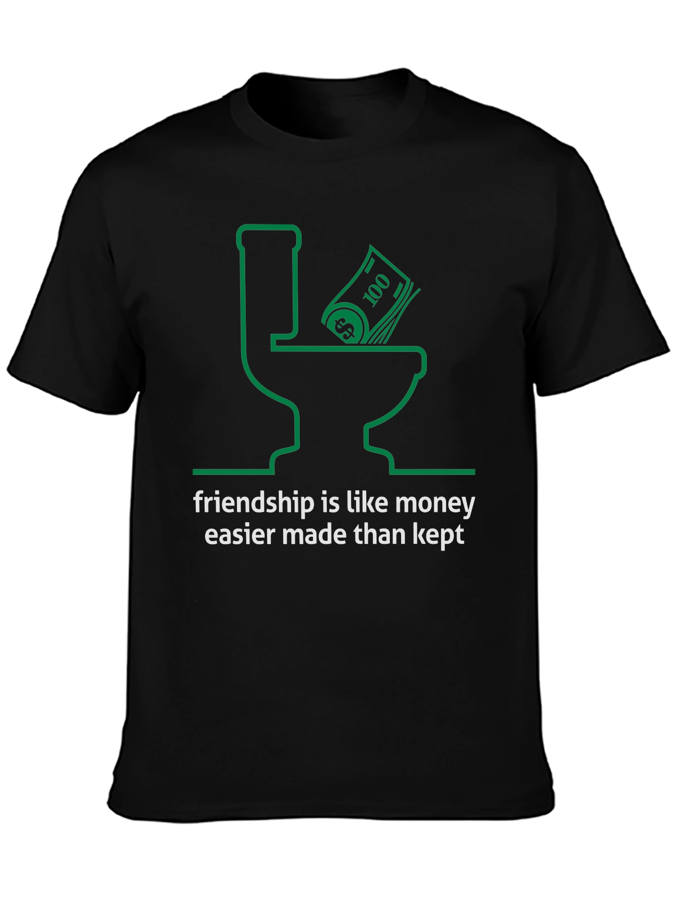 Black Money Down the Drain Tee view 3
