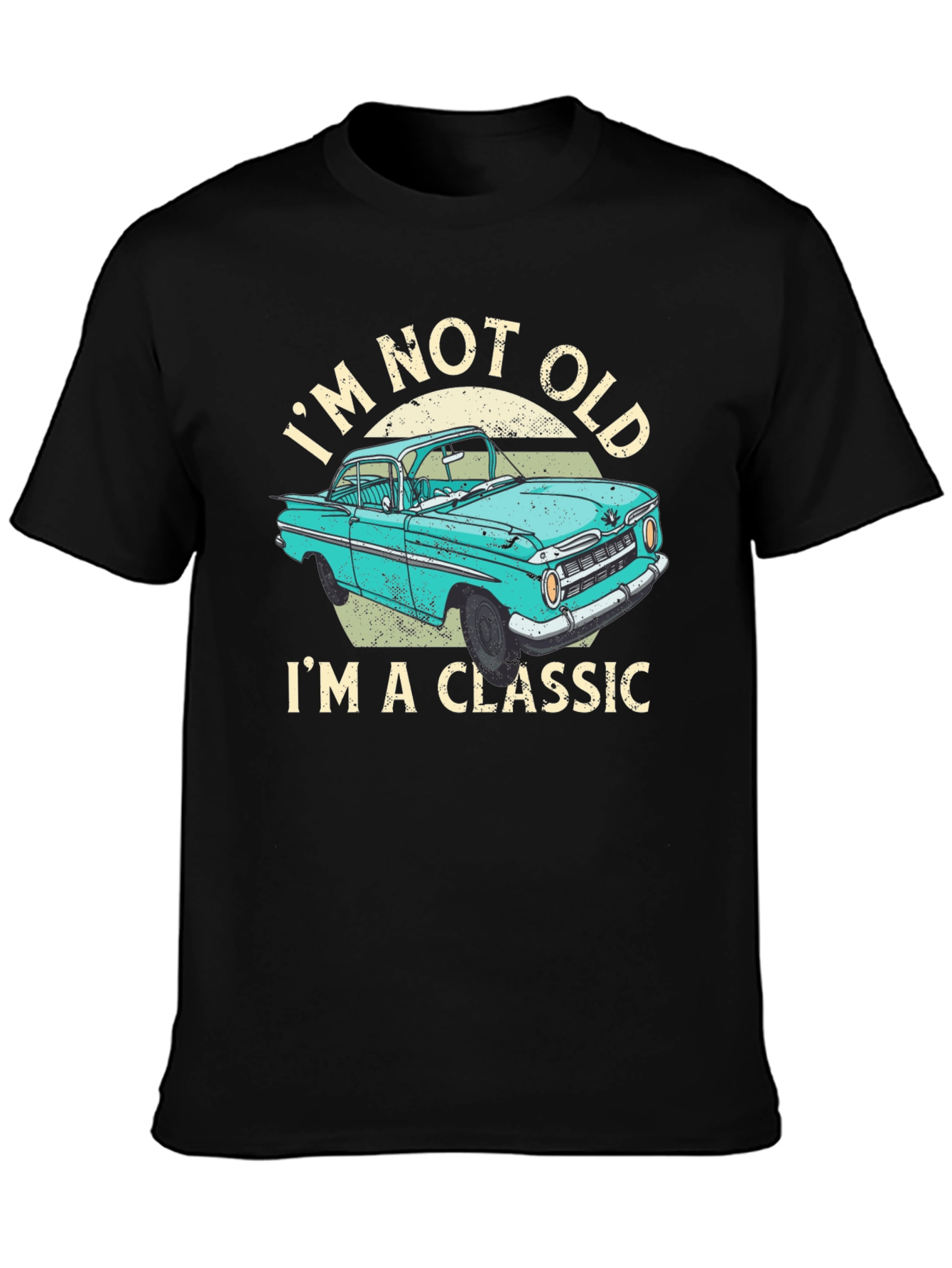 Black Classic Car T-Shirt - I'm Not Old, I'm a Classic! view 3