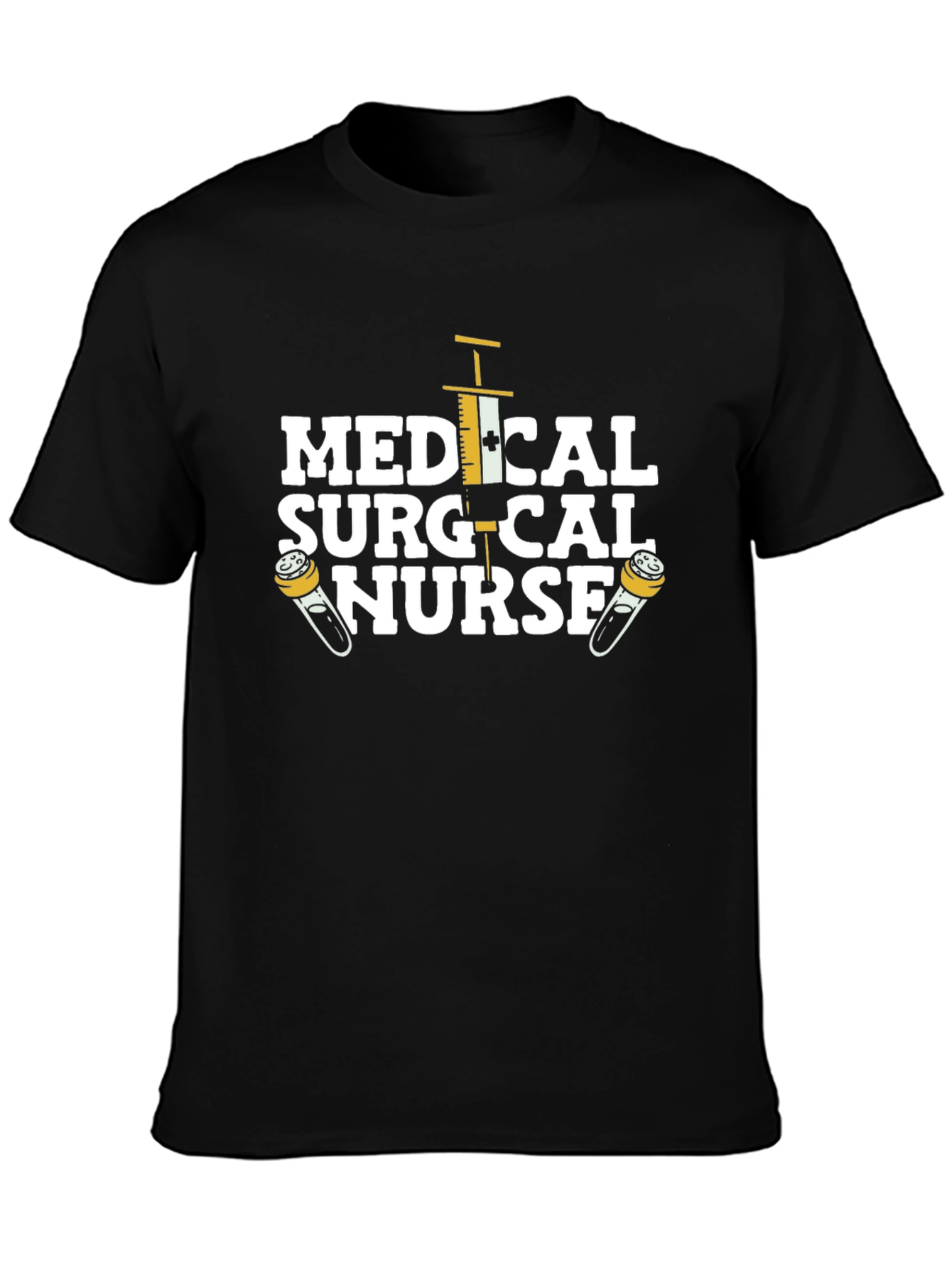 Black Medical Surgical Nurse Graphic T-Shirt view 3
