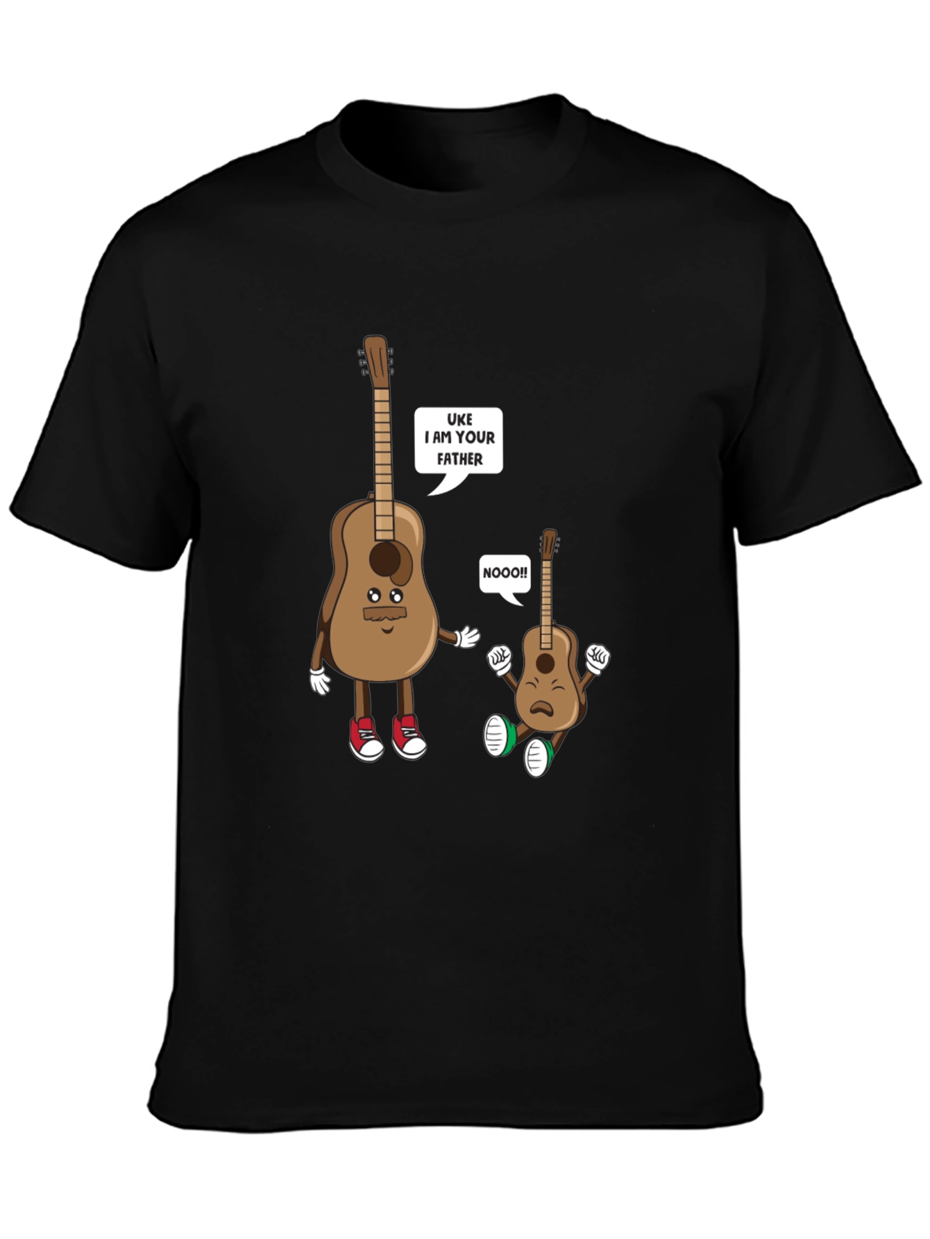 Black Uke I am Your Father T-Shirt Funny Guitar Music Tee view 3