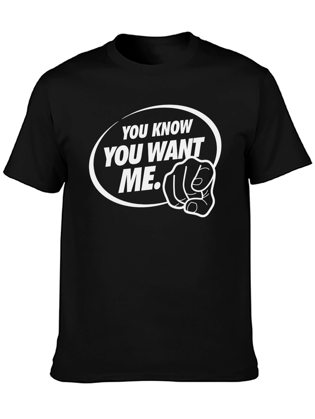 Black You Know You Want Me Black Graphic Tee view 3