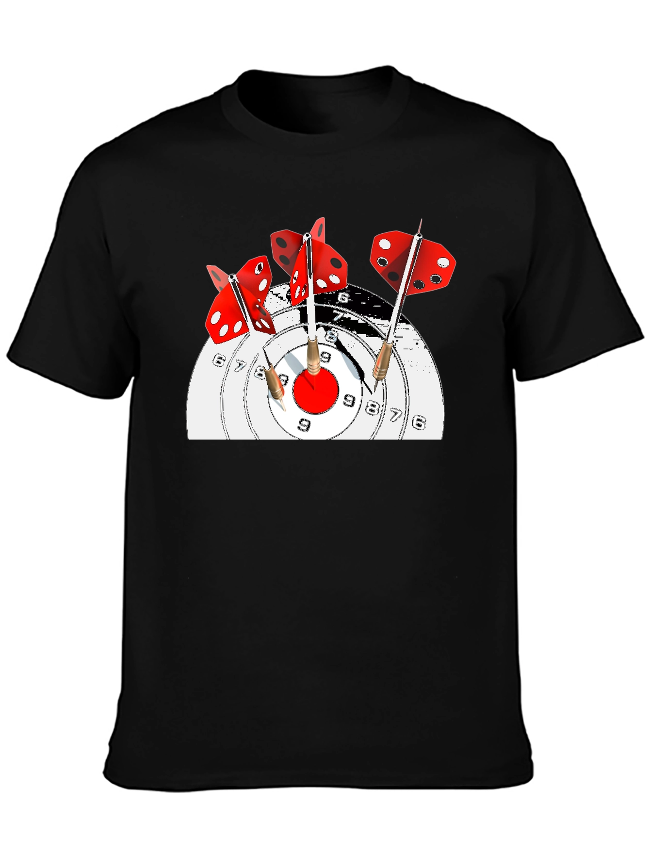 Black Dartboard T-Shirt: Hit the Bullseye in Style! view 3