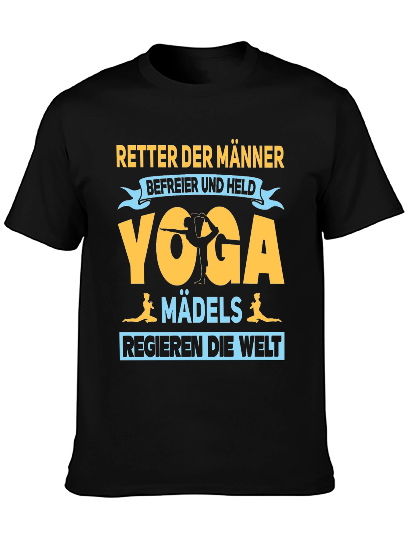 Black Yoga Mädchen Women's T-Shirt - Retter der Männer view 3