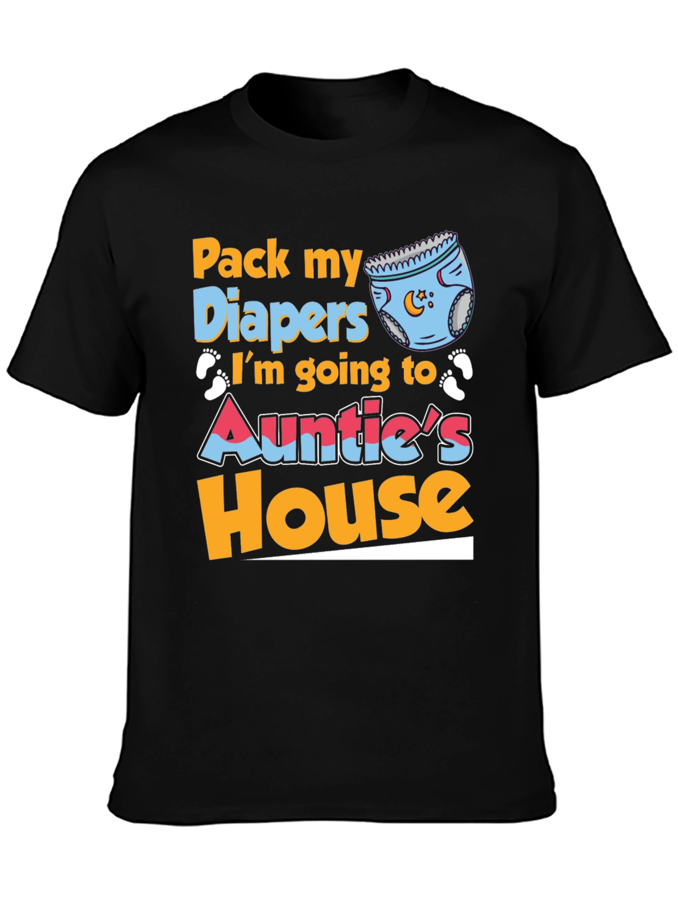 Pack My Diapers Auntie's House Baby Tee - 3