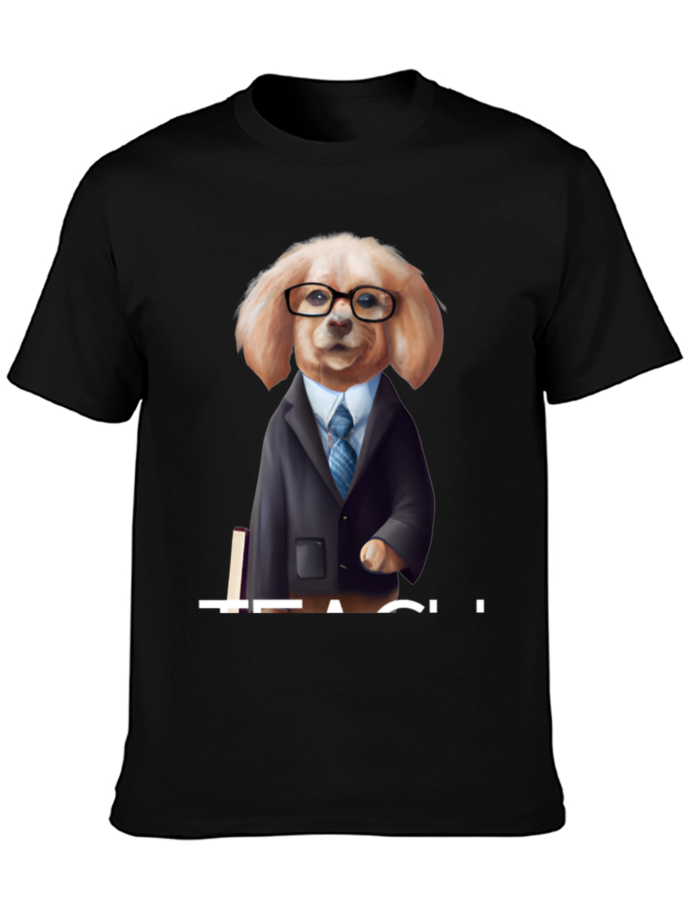 Black Teacher Dog Graphic T-Shirt view 3