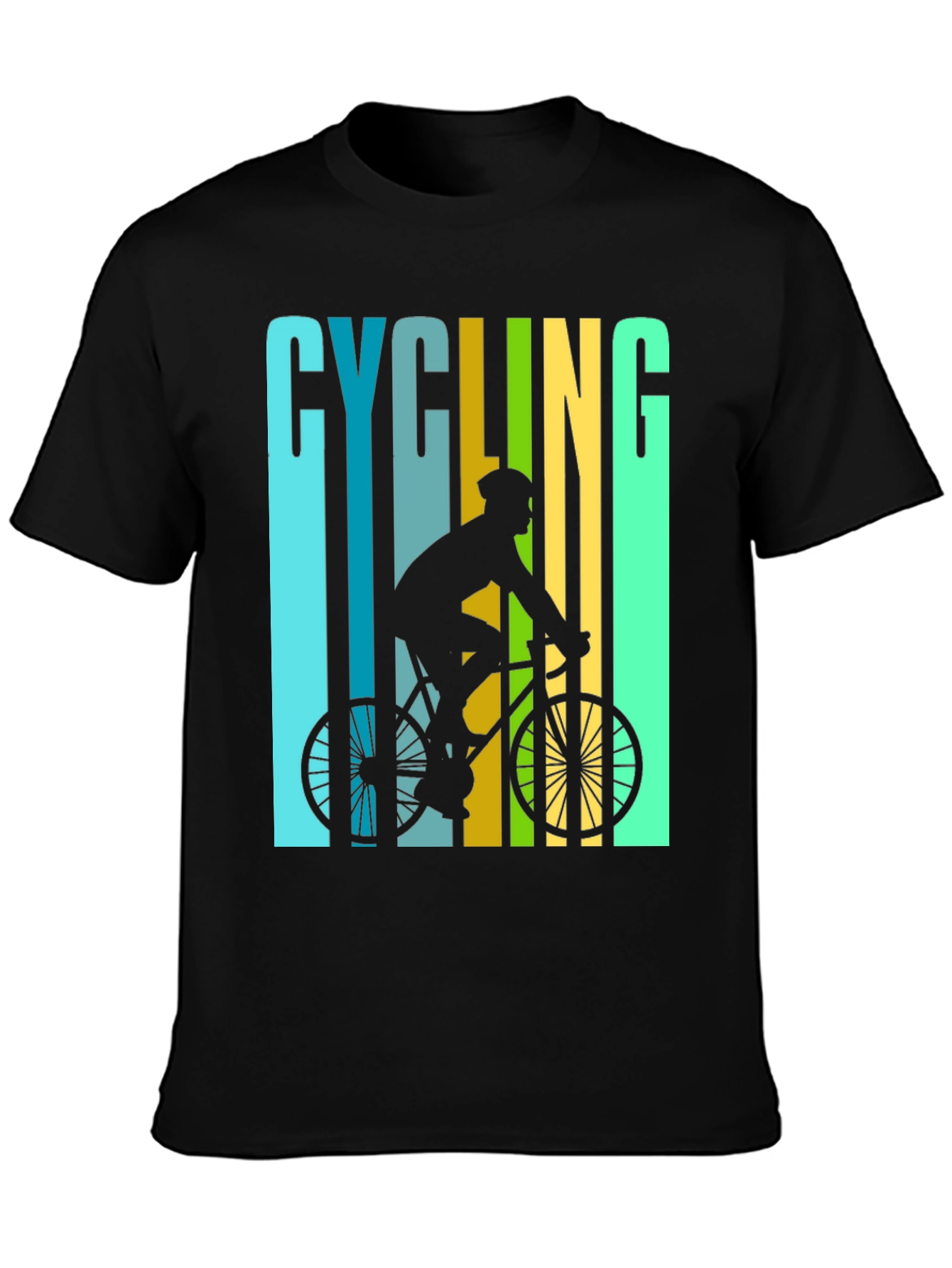 Black Cycling Graphic T-Shirt - Ride in Style view 3