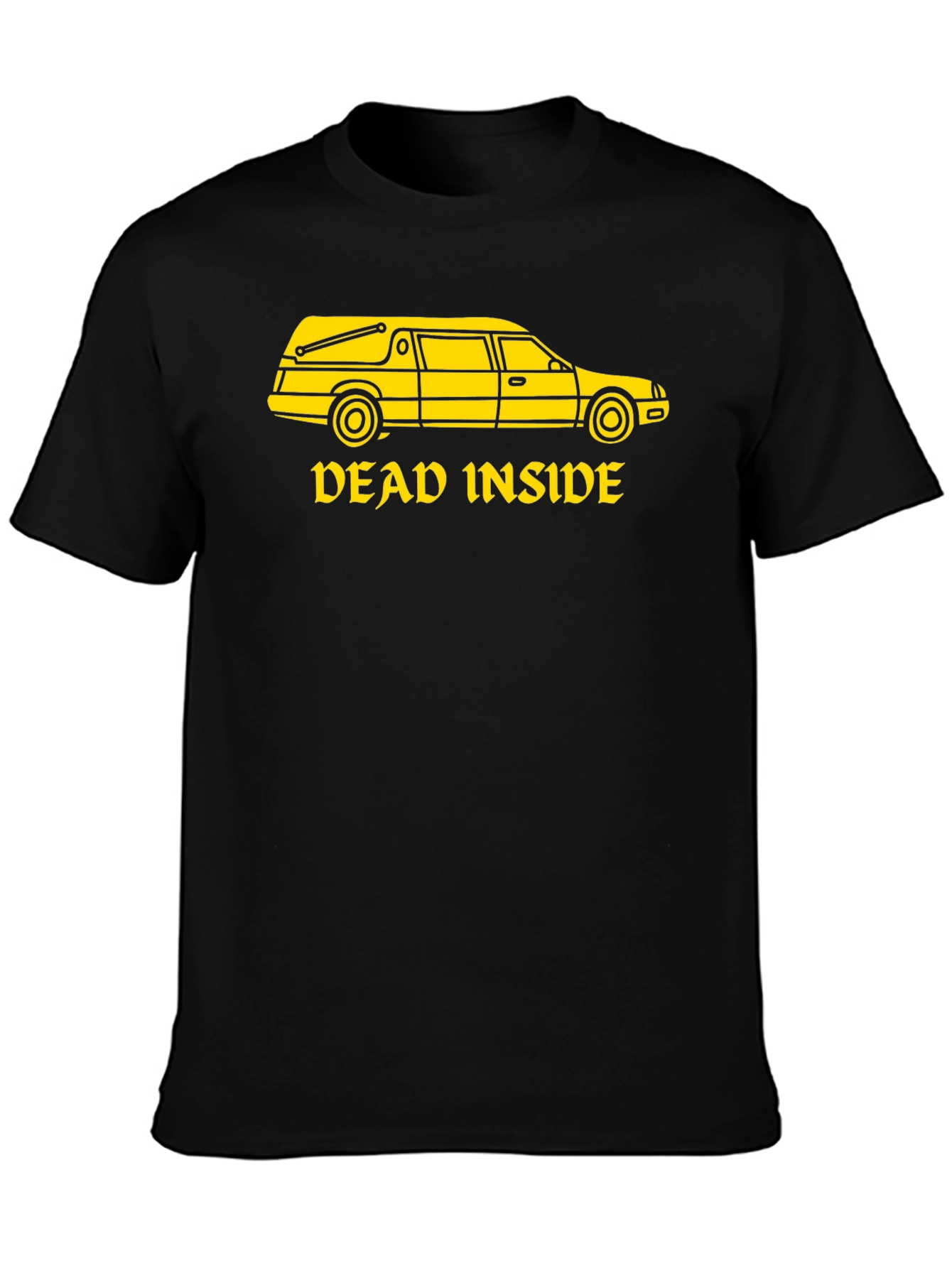 Black Dead Inside Hearse T-Shirt - Dark Humor view 3