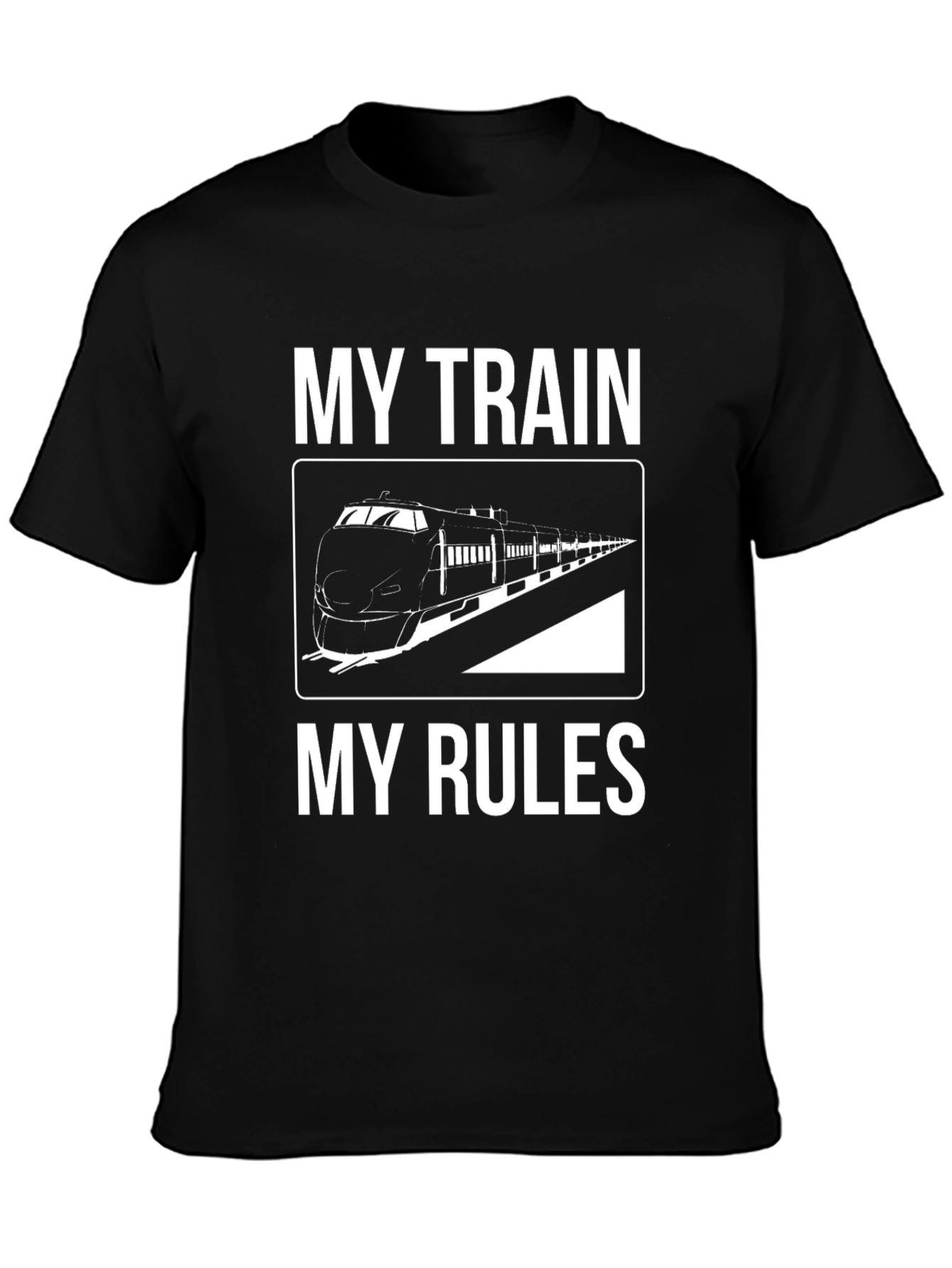 Black My Train My Rules Graphic T-Shirt view 3