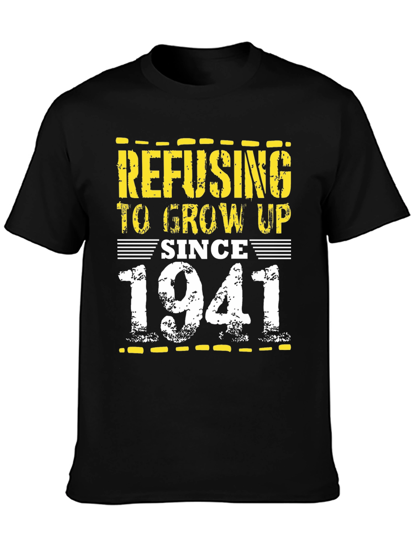 Black Refusing to Grow Up Since 1941 Graphic Tee view 3