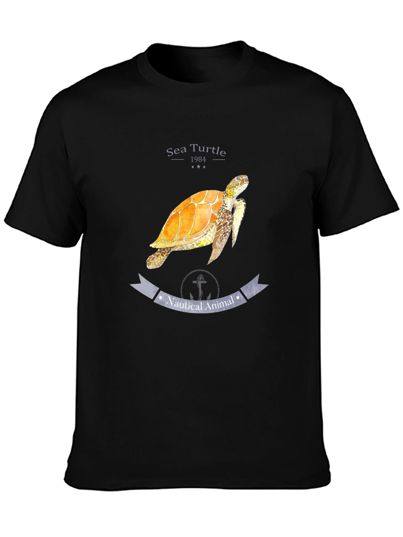 Sea Turtle Nautical Animal Graphic T-Shirt - 3