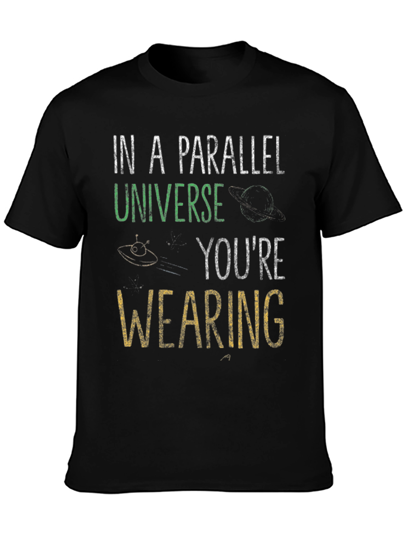 Black Parallel Universe Graphic Tee view 3