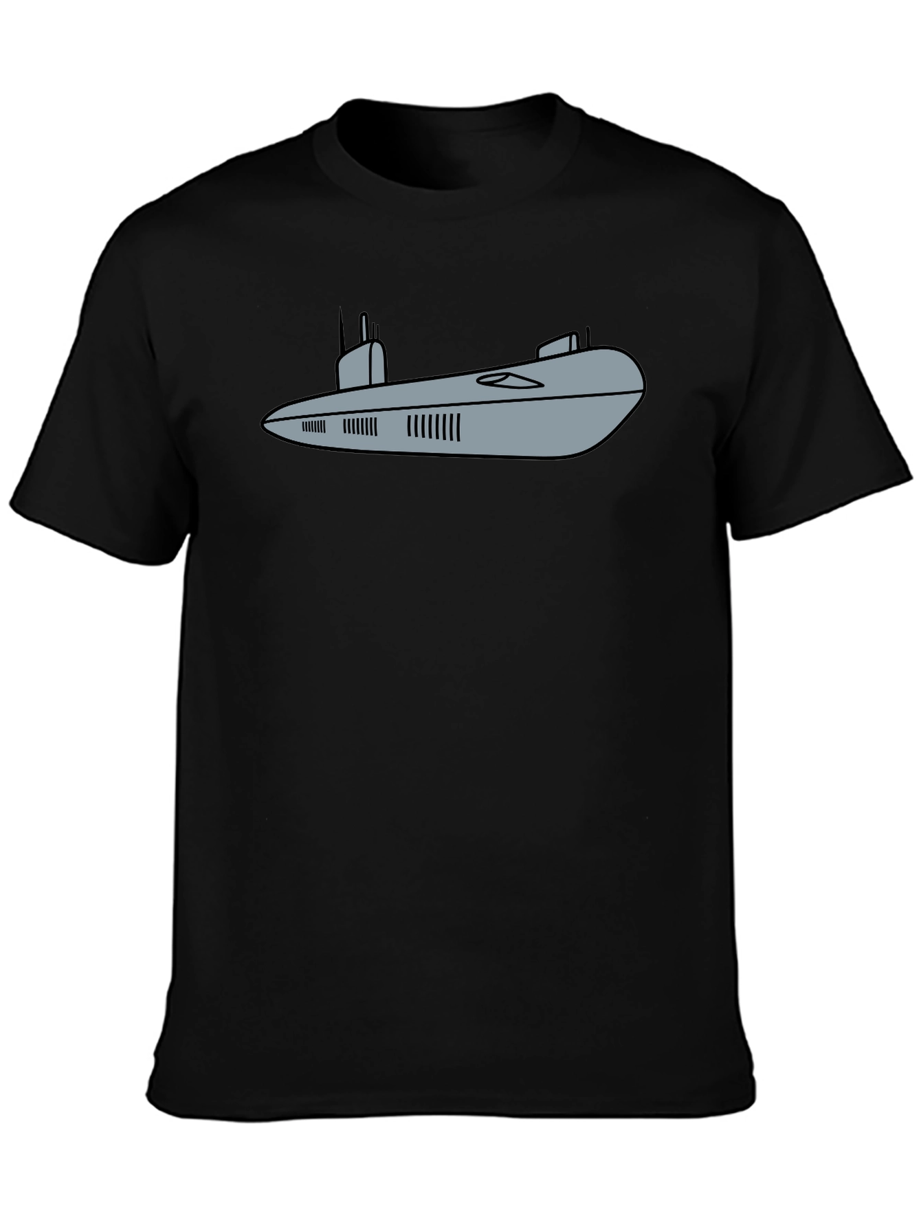 Black Submarine Graphic Tee - Black Cotton Comfort view 3