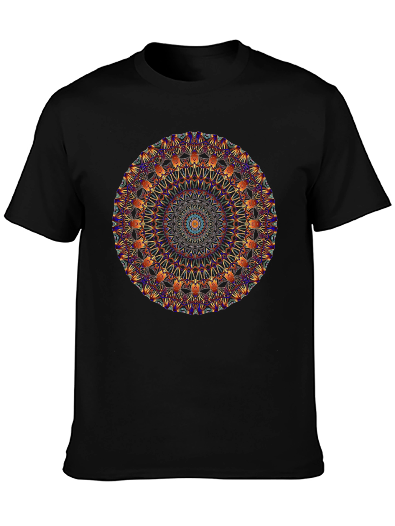 Black Mandala Graphic Black T-Shirt view 3