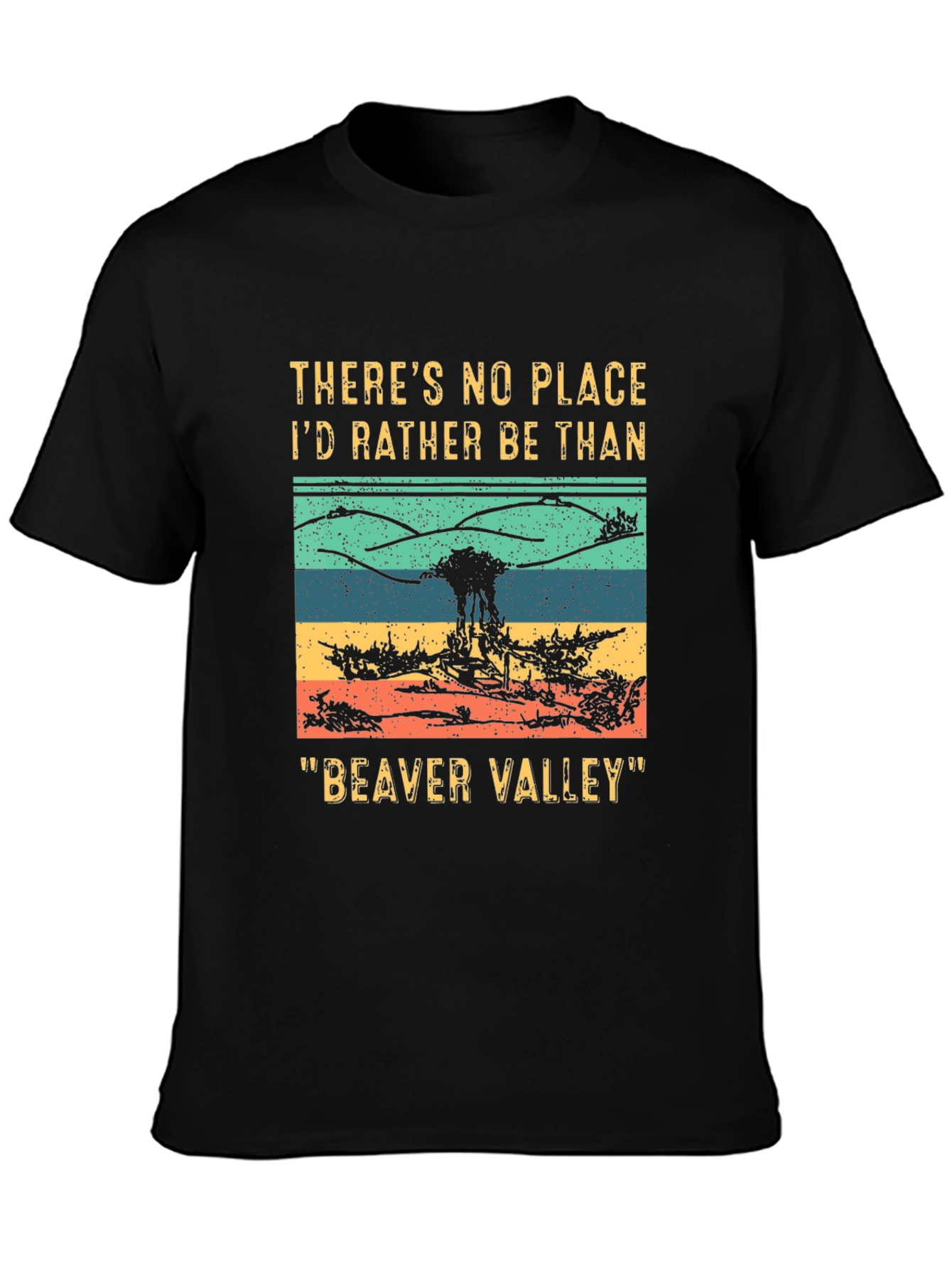 Black Beaver Valley Graphic Tee - Outdoor Adventure Shirt view 3