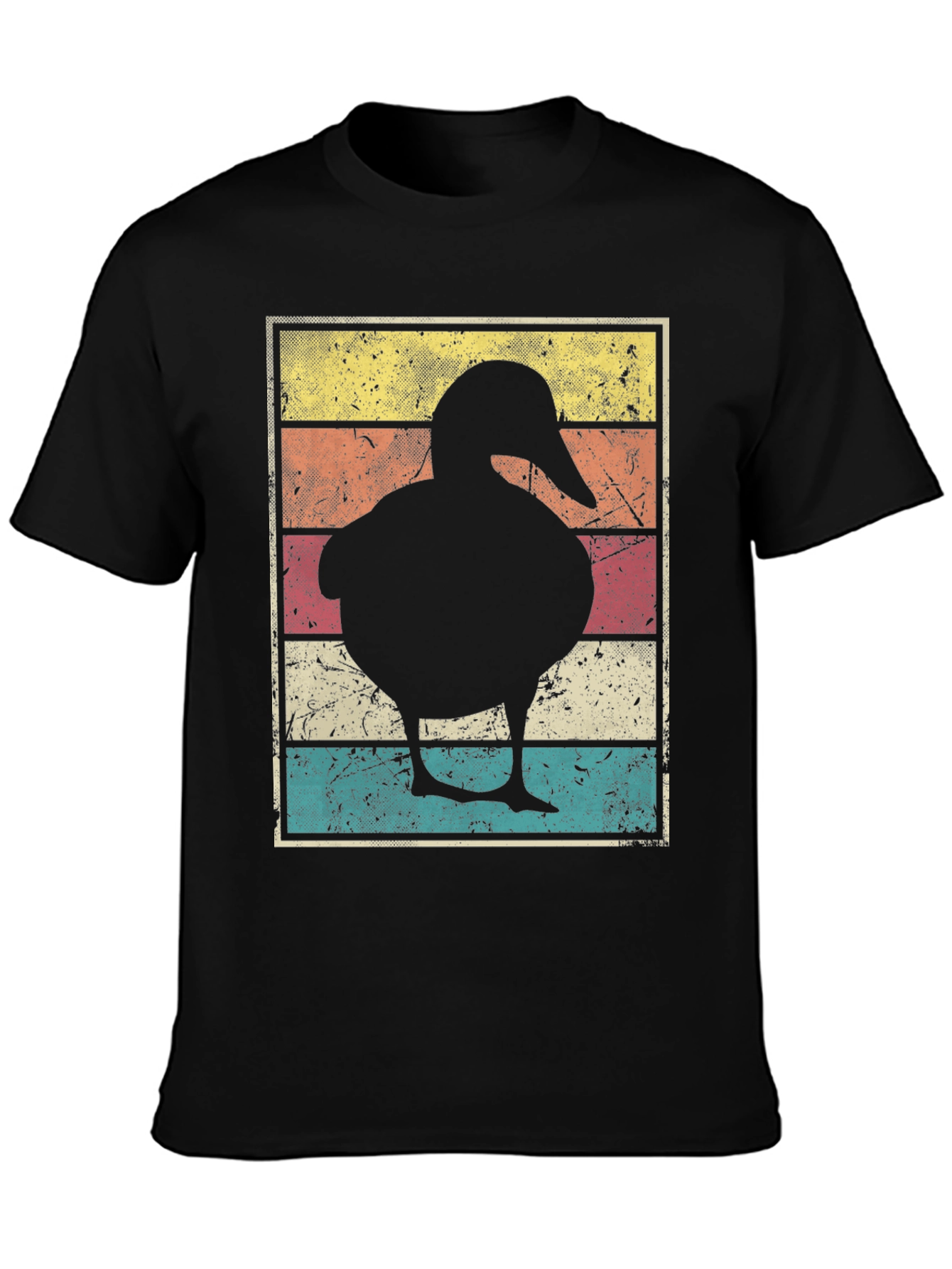 Black Retro Duck Graphic Tee view 3