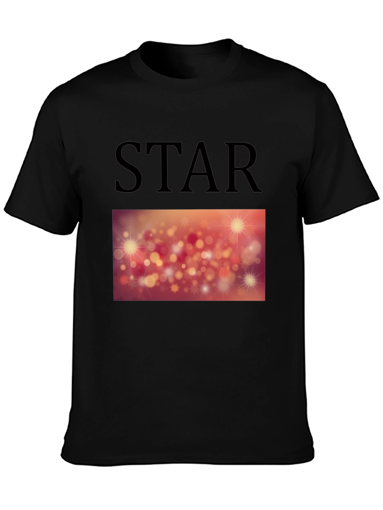 Black Starry Night Black T-Shirt view 3